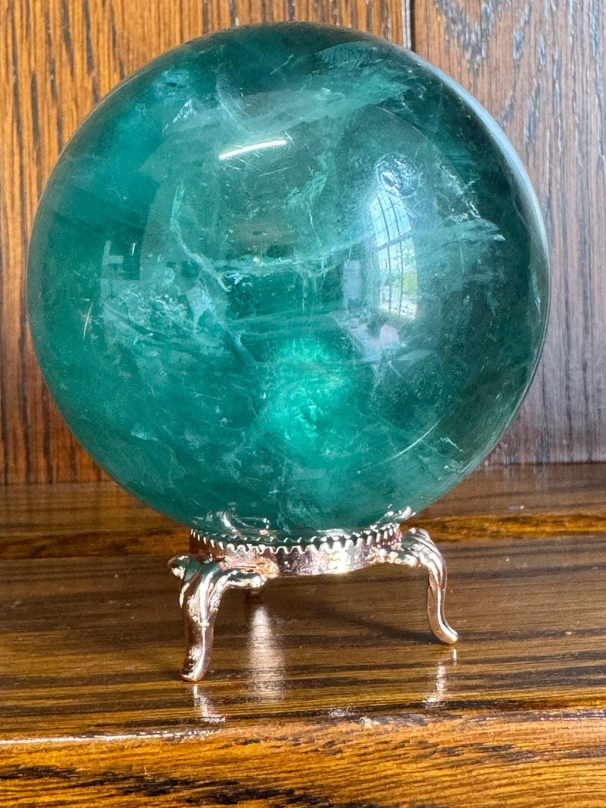 Green Fluorite Sphere #2 592g- Concentration