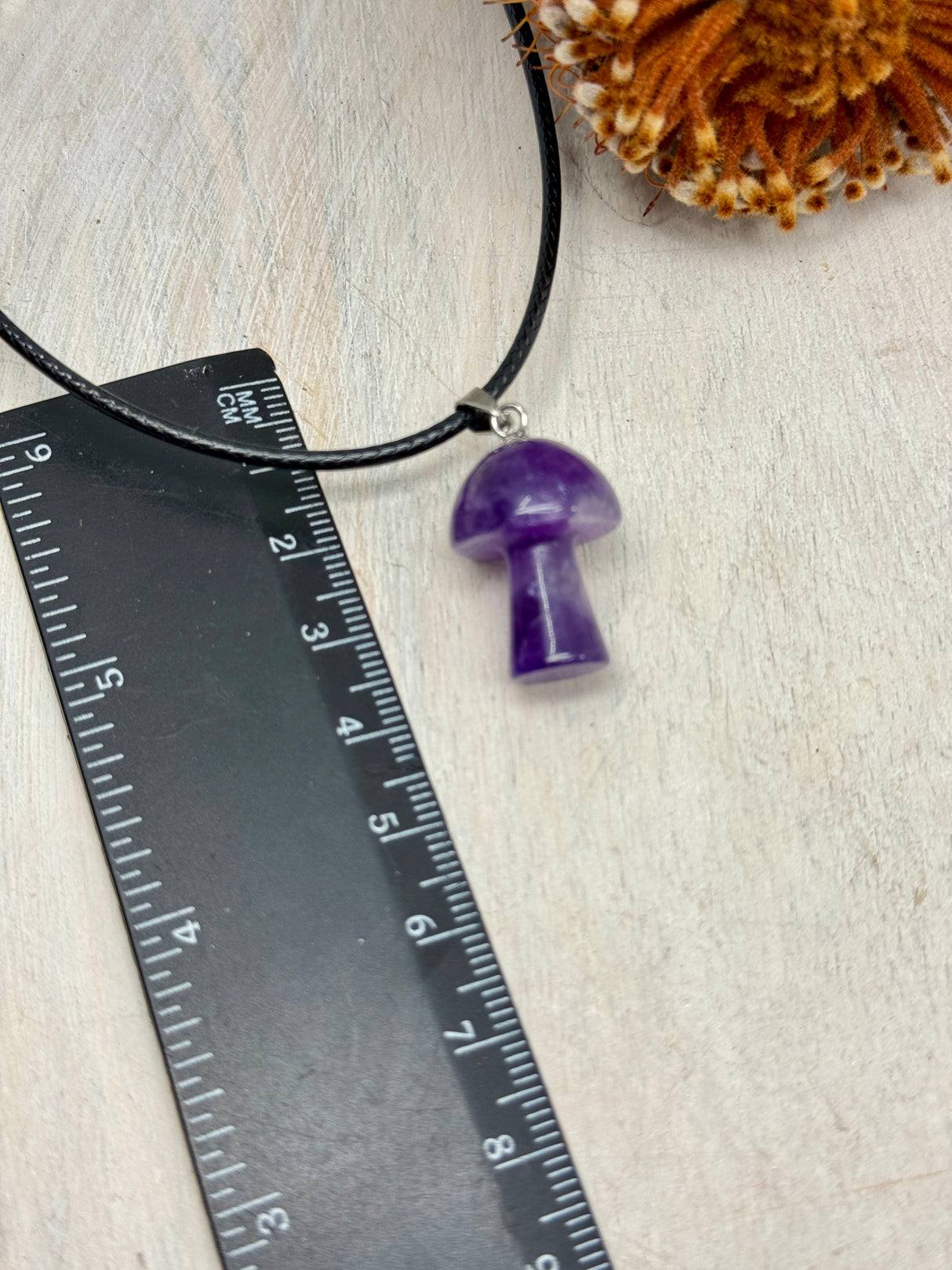 Amethyst Mushroom Pendant – Stone of Calm, Protection & Spiritual Growth