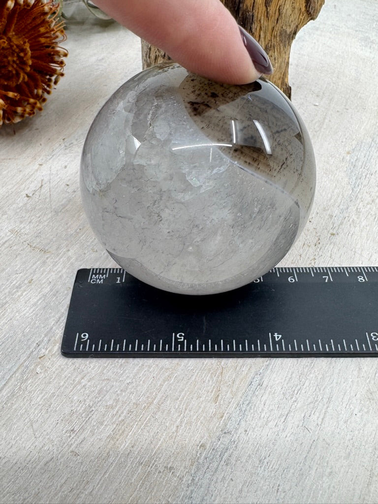 Banded Black Agate Sphere 307g (6 cm) – Stone of Grounding, Balance & Protection