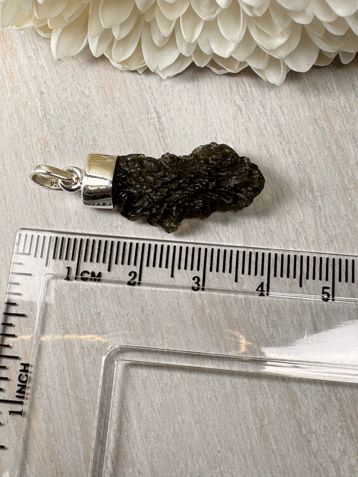 Moldavite Silver Pendant #10 3.08g- Transformation & Protection