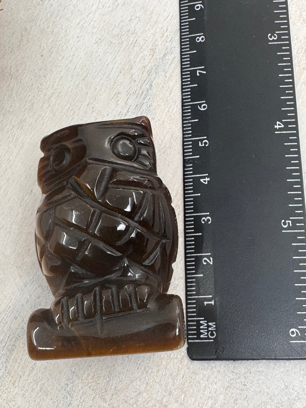 Tiger Eye Owl Carving - Crystal of Courage & Wisdom