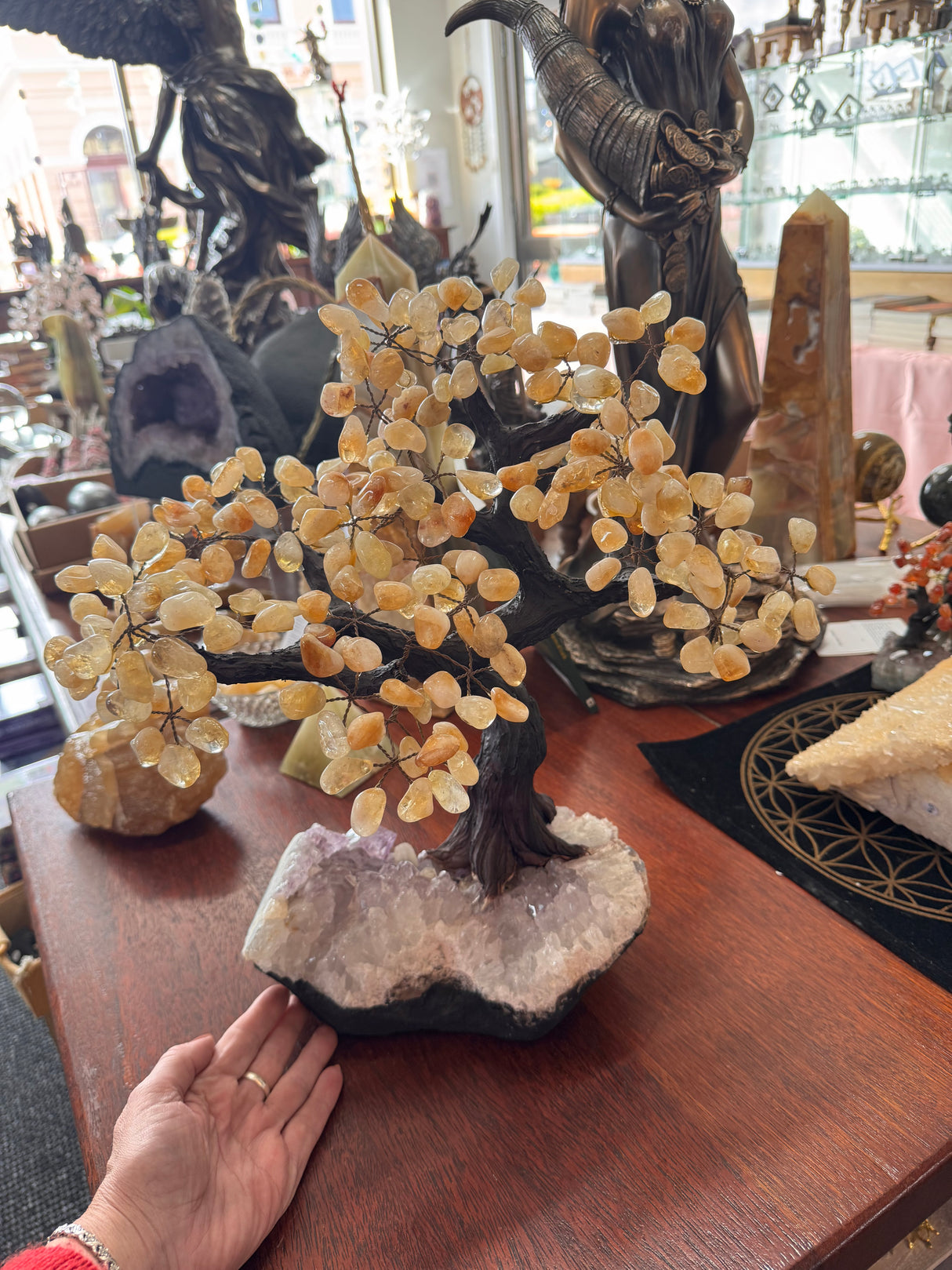 5kg citrine crystal bonsai tree – prosperity and positivity for home or office