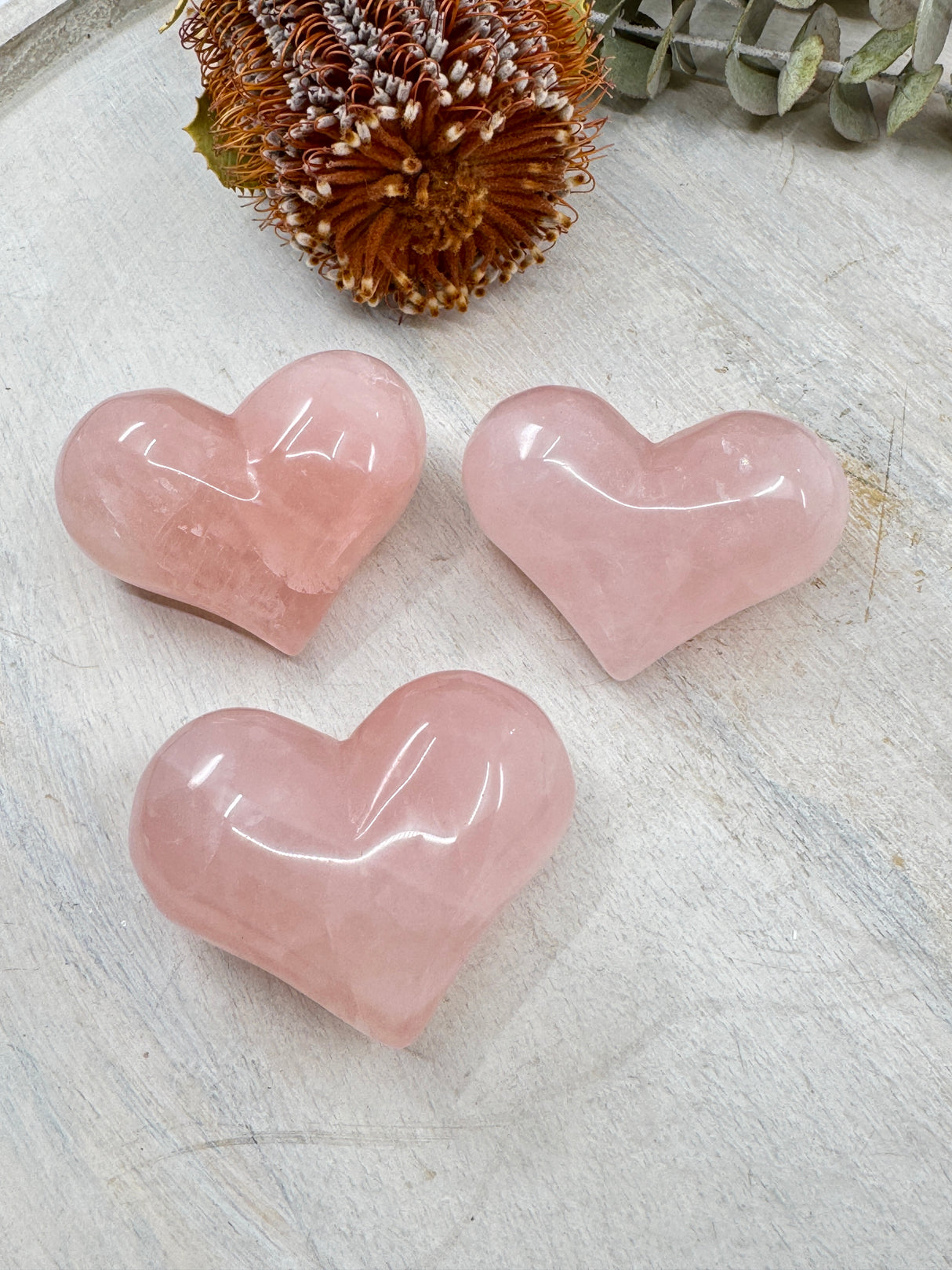 Rose Quartz Puffy Heart 120g (6x4.3cm) – Stone of Love, Compassion & Emotional Healing