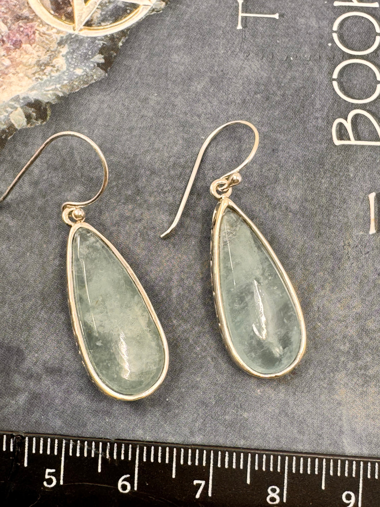 Aquamarine Silver Drop Earrings - “I clearly and calmly express my most authentic truth”.