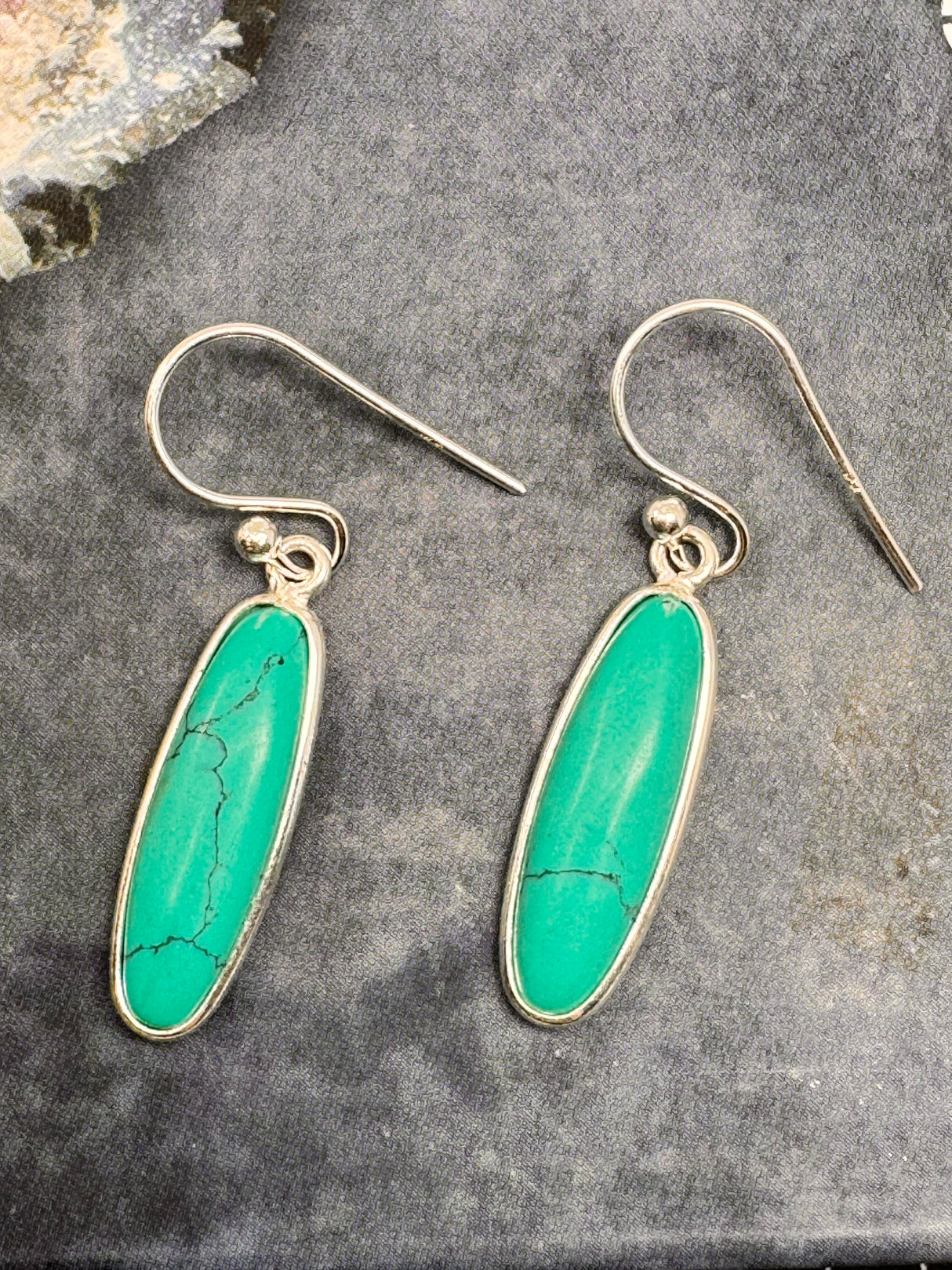 Turquoise Tibet Silver Earrings - "I express myself from a place of calmness, love, and truth."