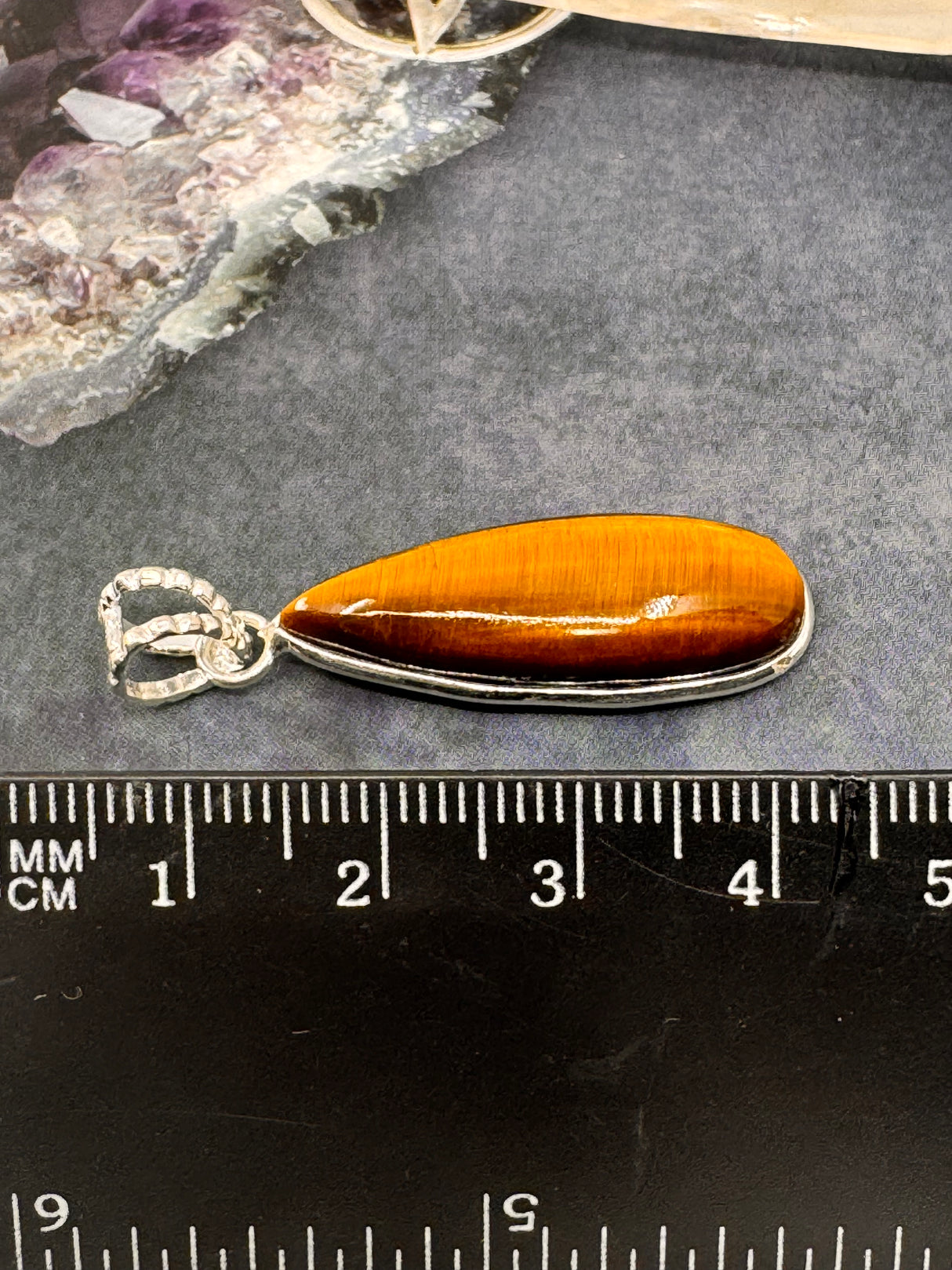 Tiger Eye Pendant & Chain - "I have the strength to overcome challenges and setbacks."