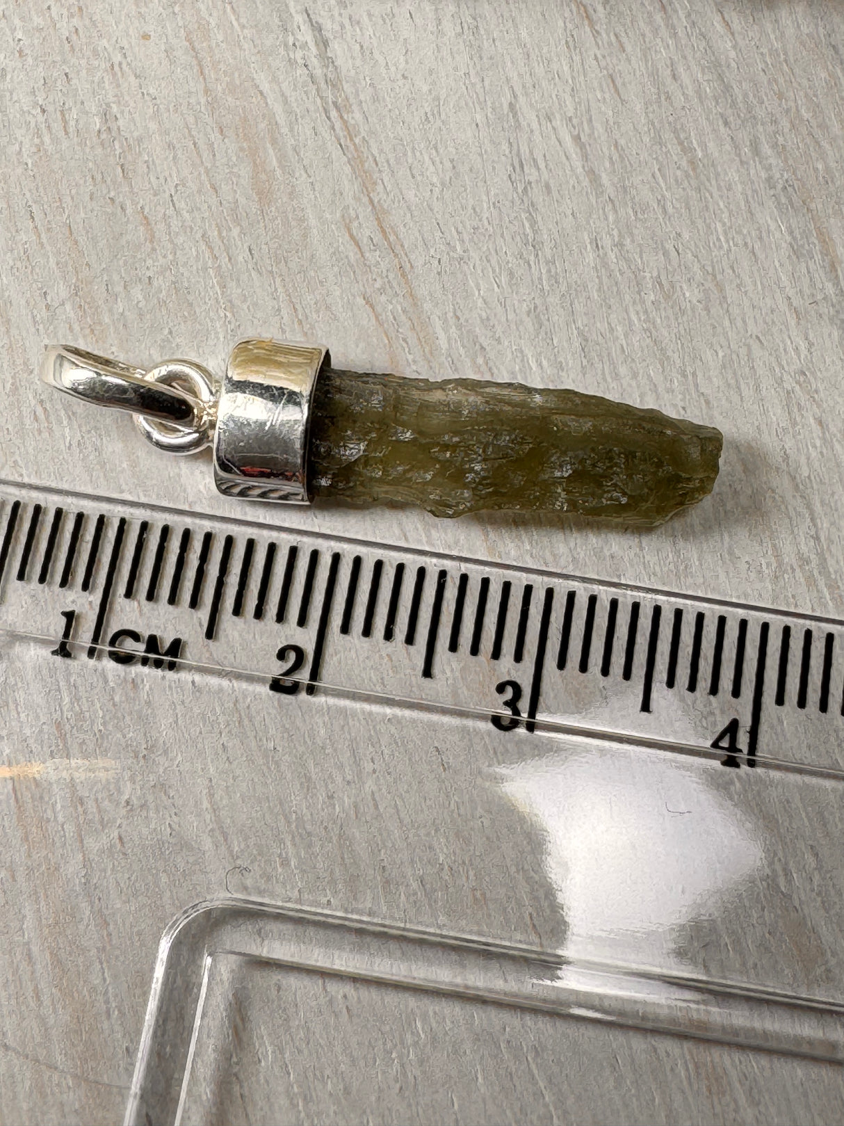 Moldavite Silver Pendant #6 1.46g- Transformation & Protection