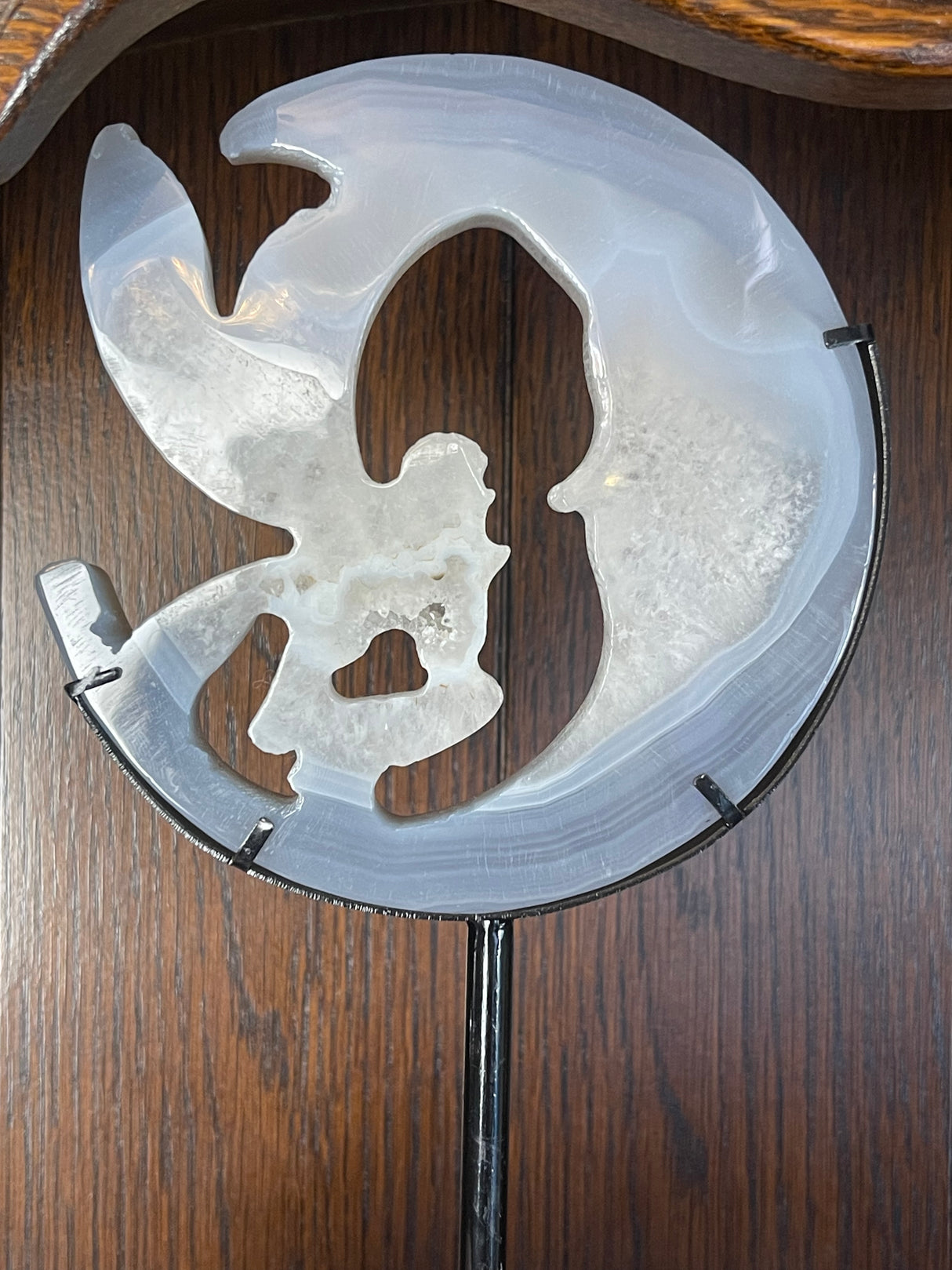 Blue Agate Druzy Fairy 30cm- "I am at peace with myself and the world around me."