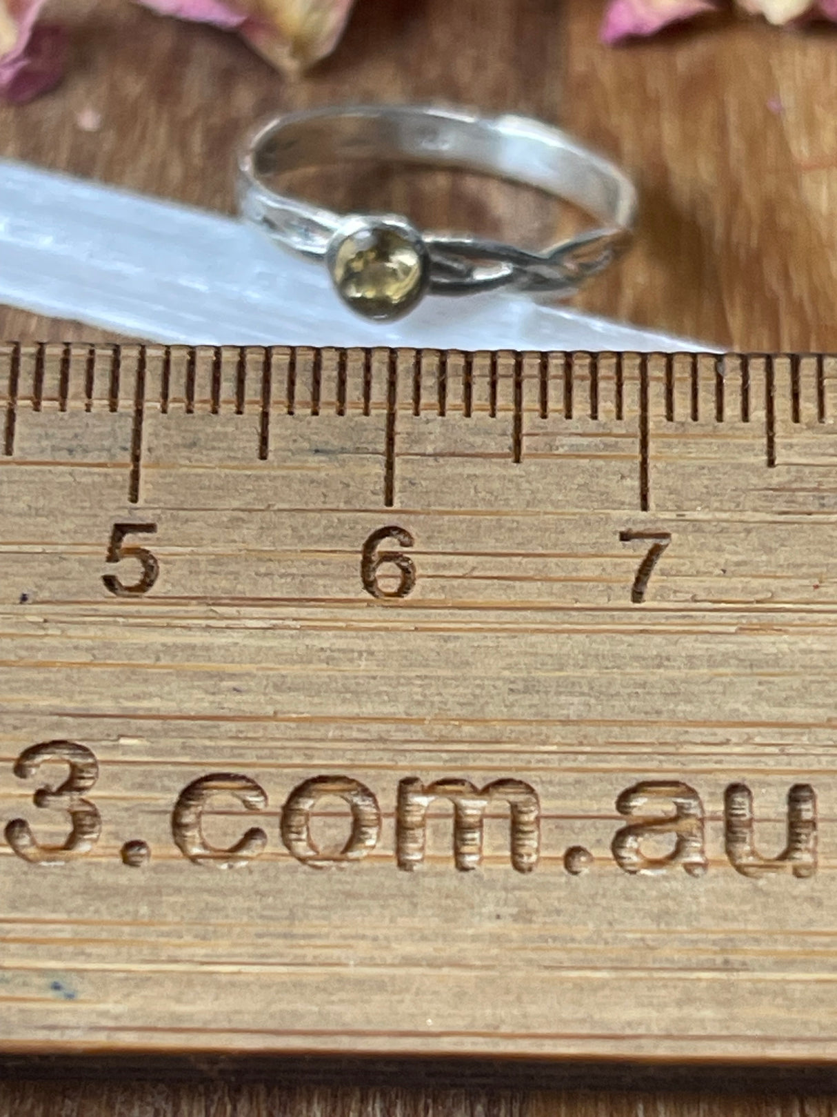 Citrine Silver Ring Size 7 - “I am successful in all areas of life”.