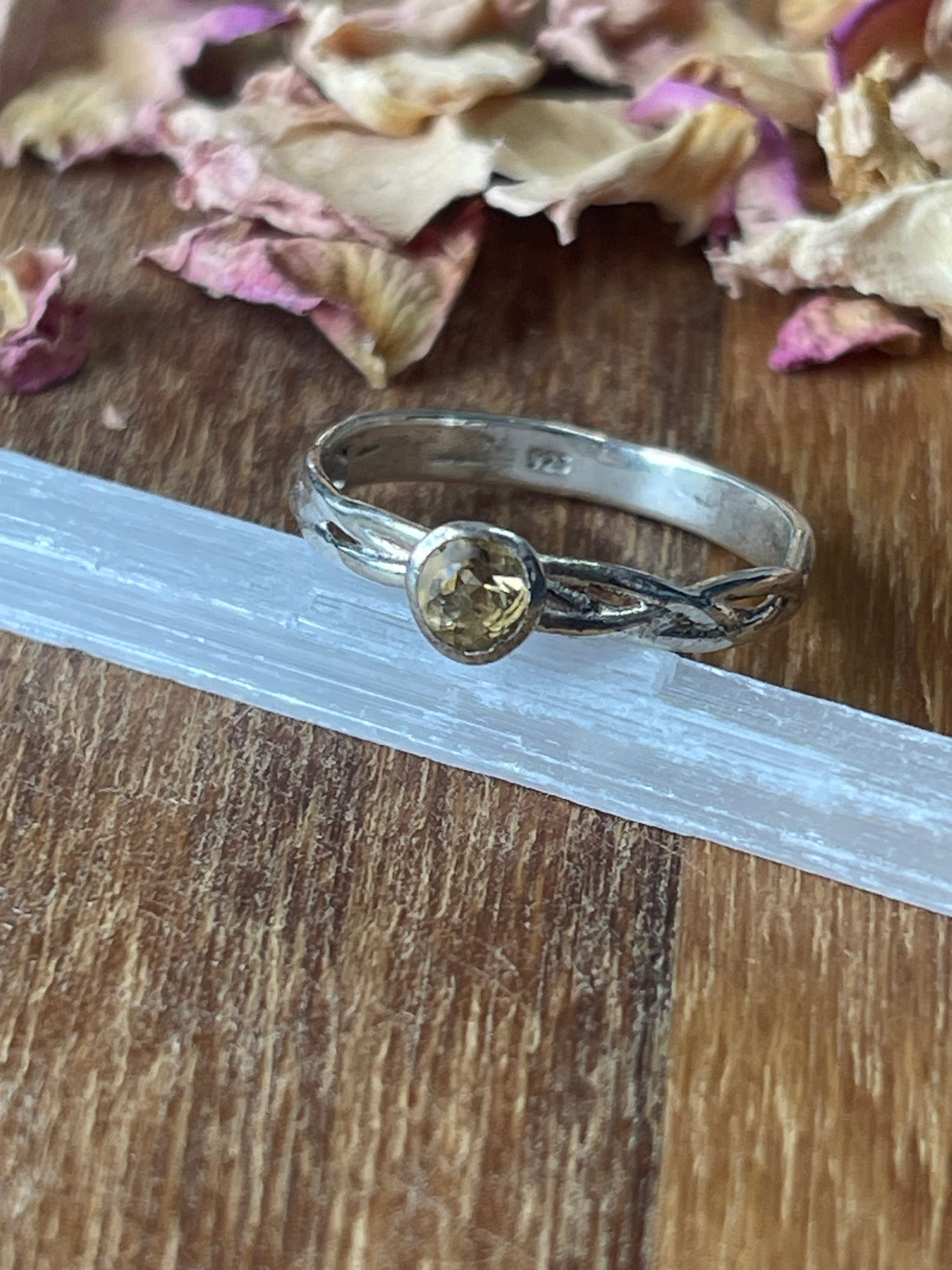 Citrine Silver Ring Size 7 - “I am successful in all areas of life”.