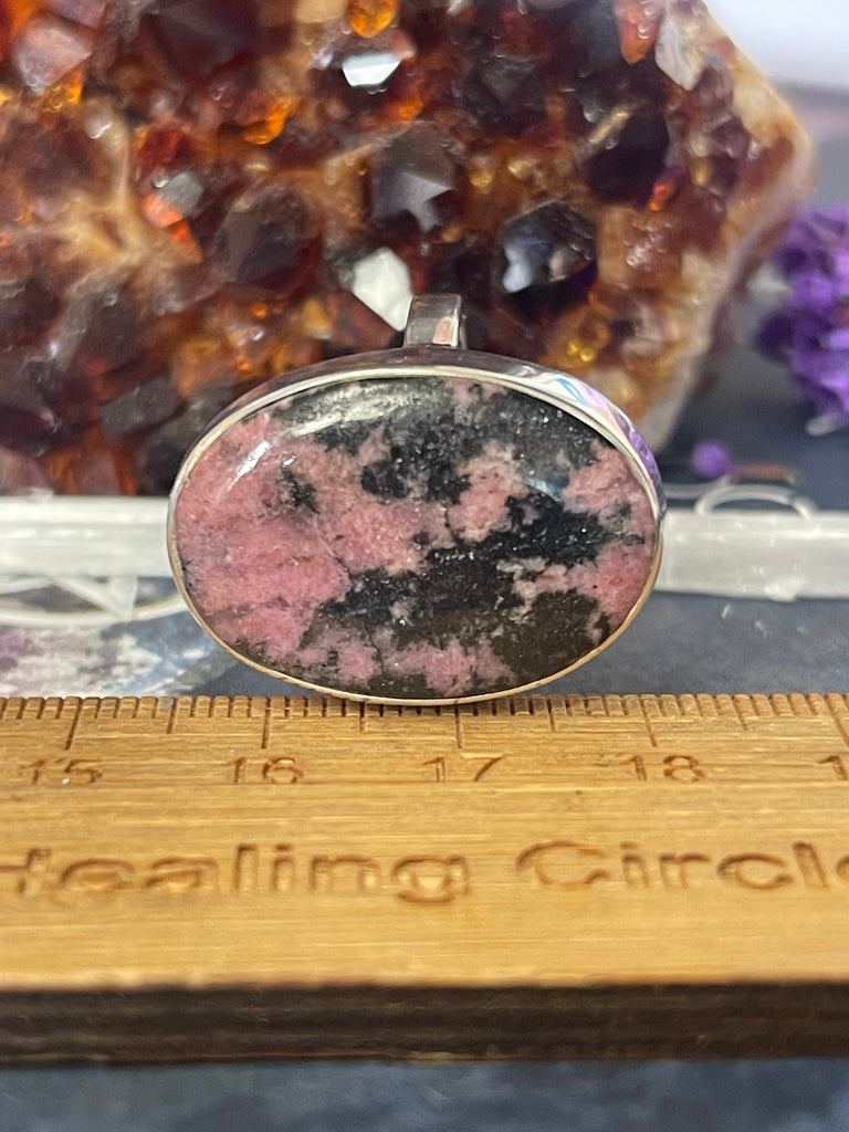 Rhodonite Silver Ring Size 10 #2 - “I am so thankful for all the blessings in my life”.