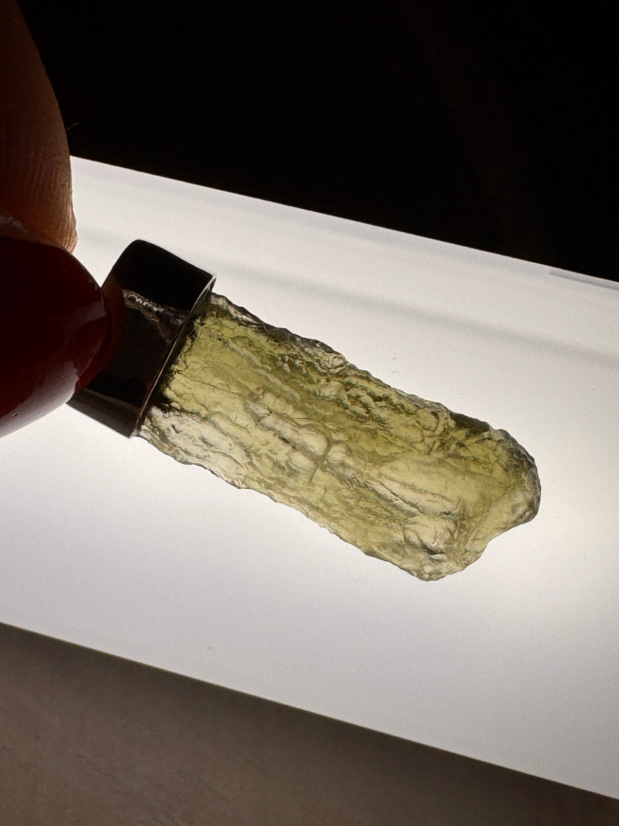 Moldavite Silver Pendant #14 2.68g- Transformation & Protection