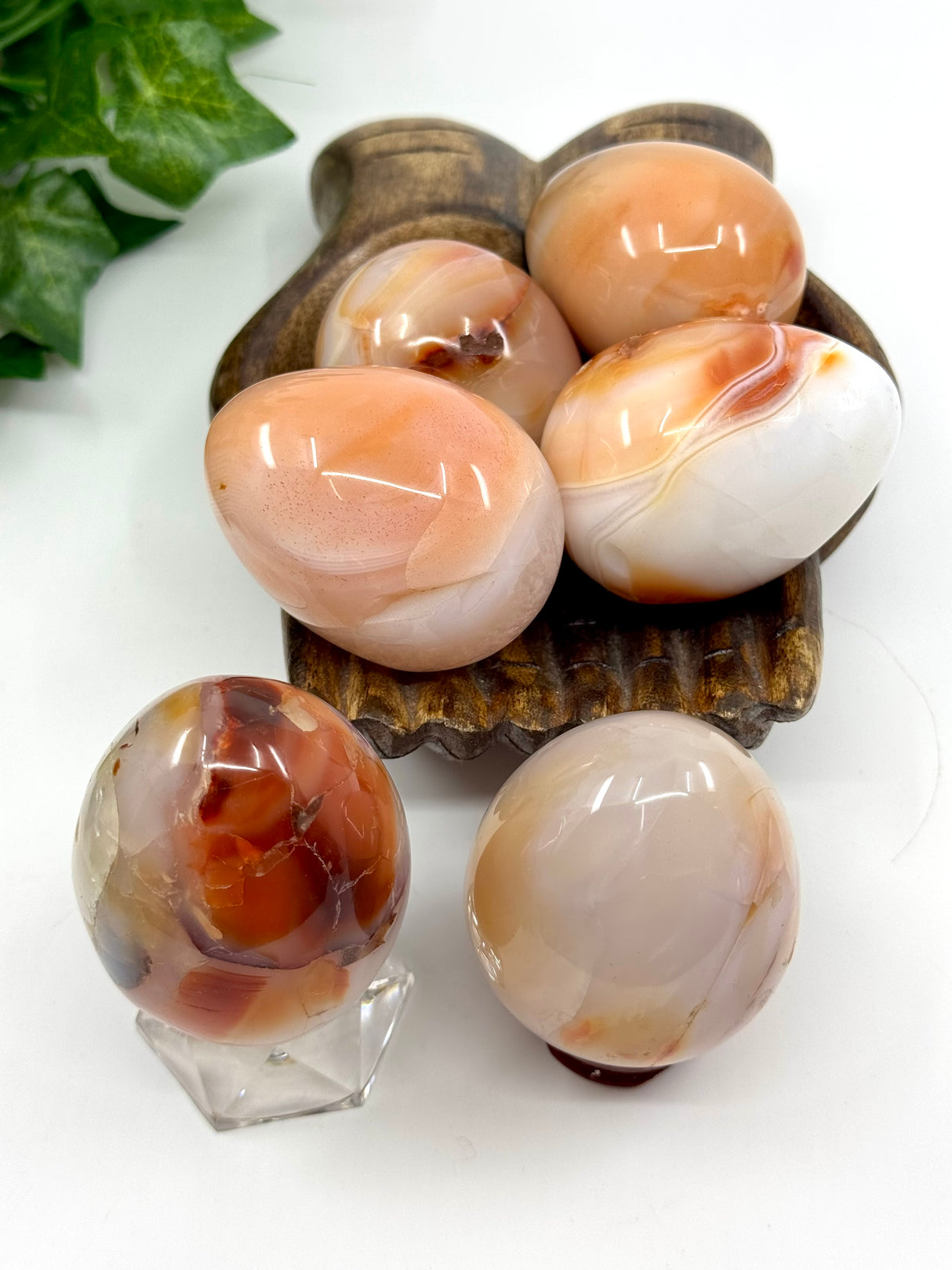 Carnelian Egg Carving - "I am full of creative energy and new ideas."