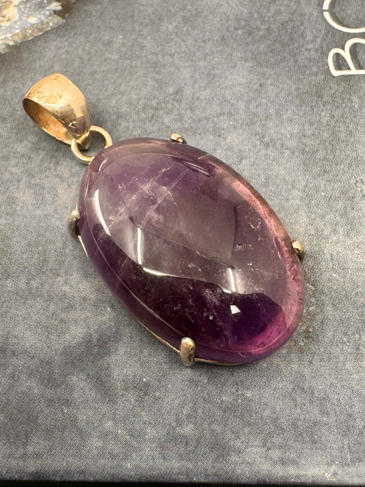 Amethyst Silver Pendant - “I trust my intuition and allow it to guide me each day”