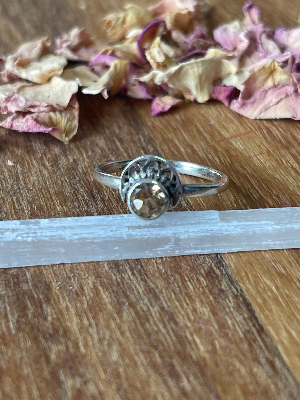 Citrine Silver Ring Size 7 - “I am successful in all areas of life”.