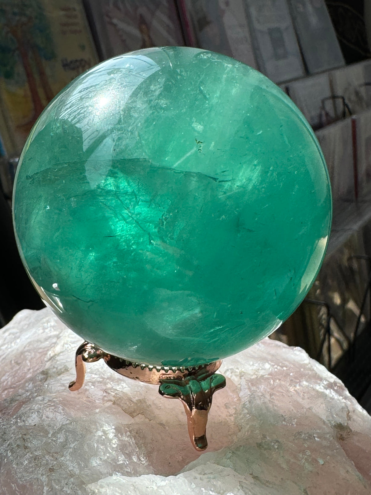 Green Fluorite Sphere #2 592g- Concentration