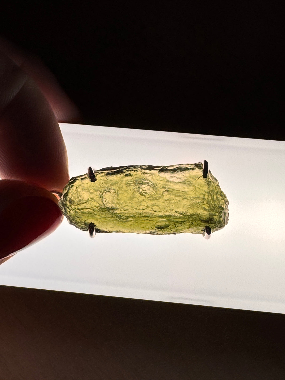 Moldavite Silver Pendant #16 5.64g- Transformation & Protection