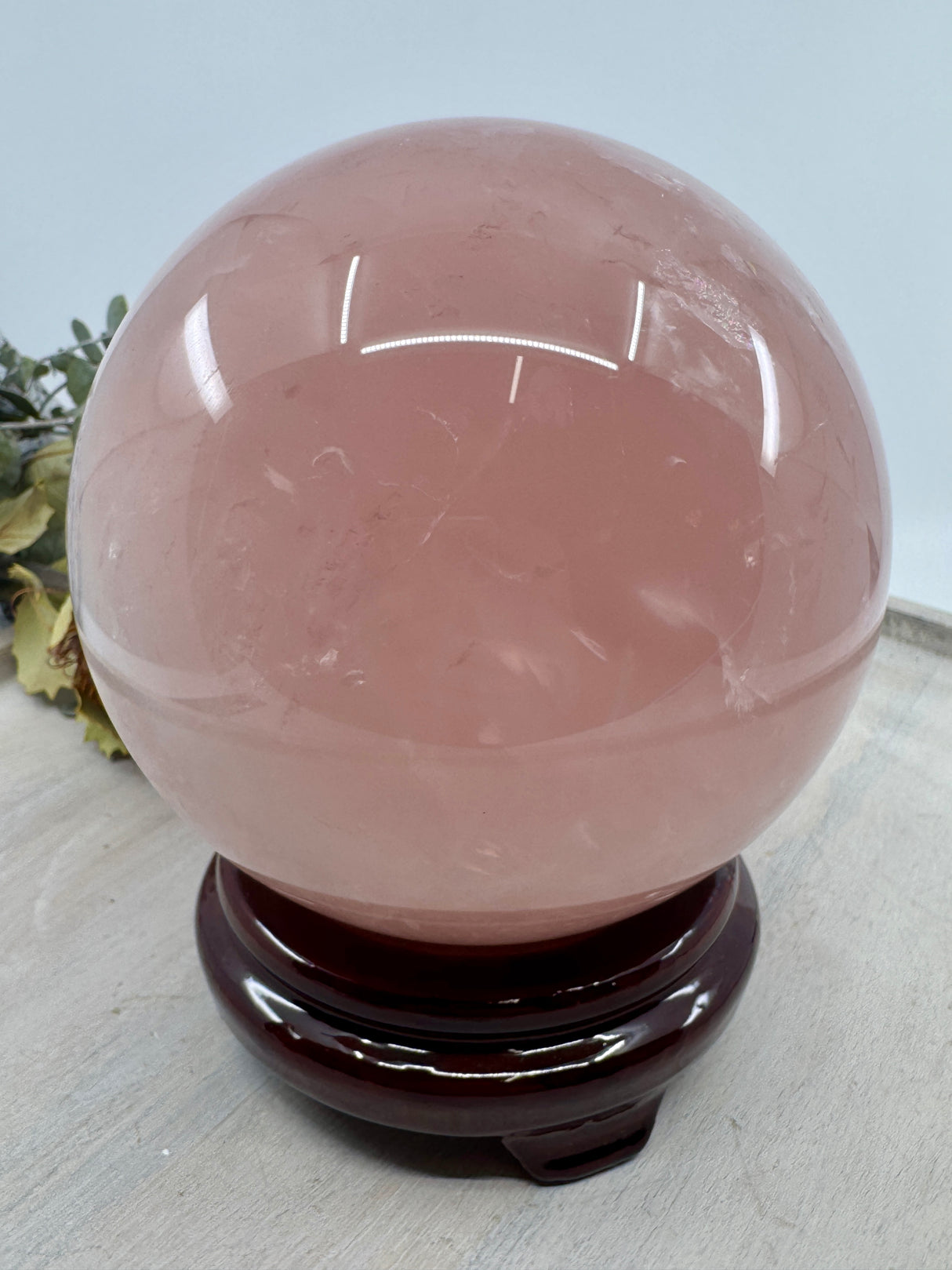 Rose Quartz Sphere 3.416kg (14cm) – Stone of Love, Healing & Divine Compassion
