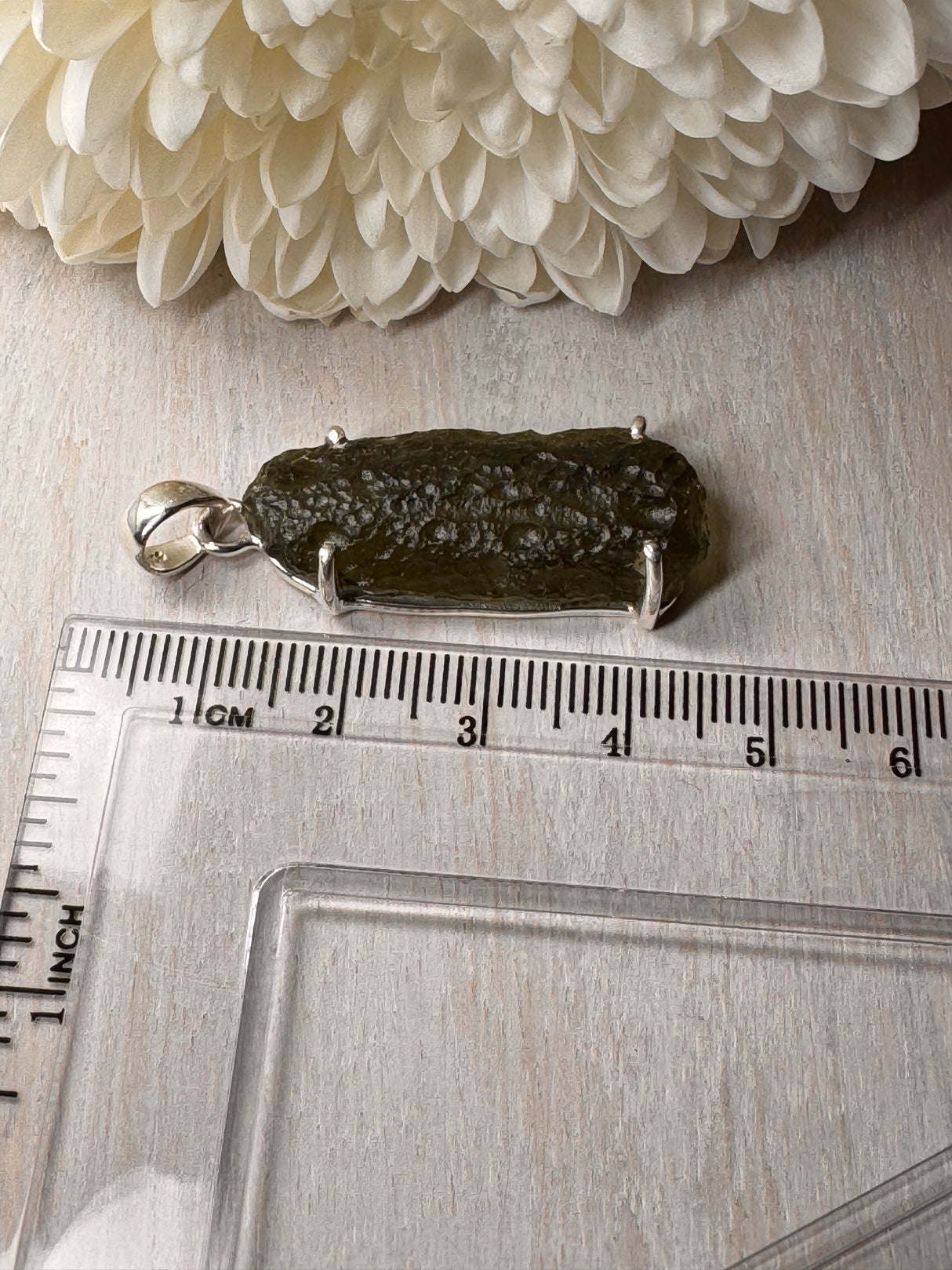 Moldavite Silver Pendant #16 5.64g- Transformation & Protection