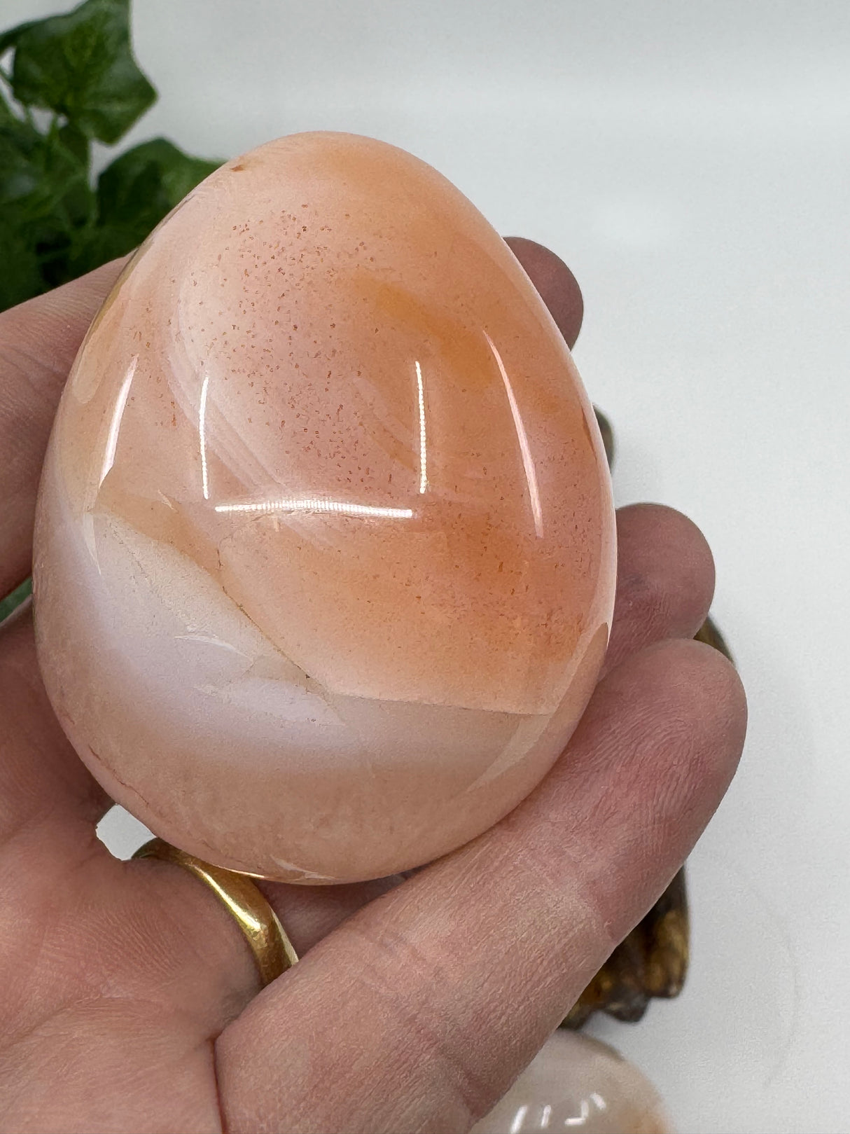 Carnelian Egg Carving - "I am full of creative energy and new ideas."