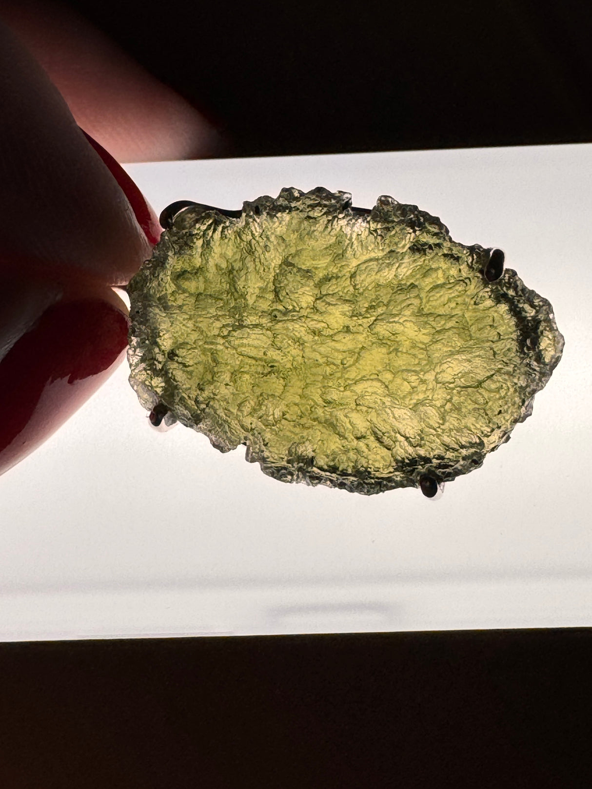 Moldavite Silver Pendant #18 5.72g- Transformation & Protection