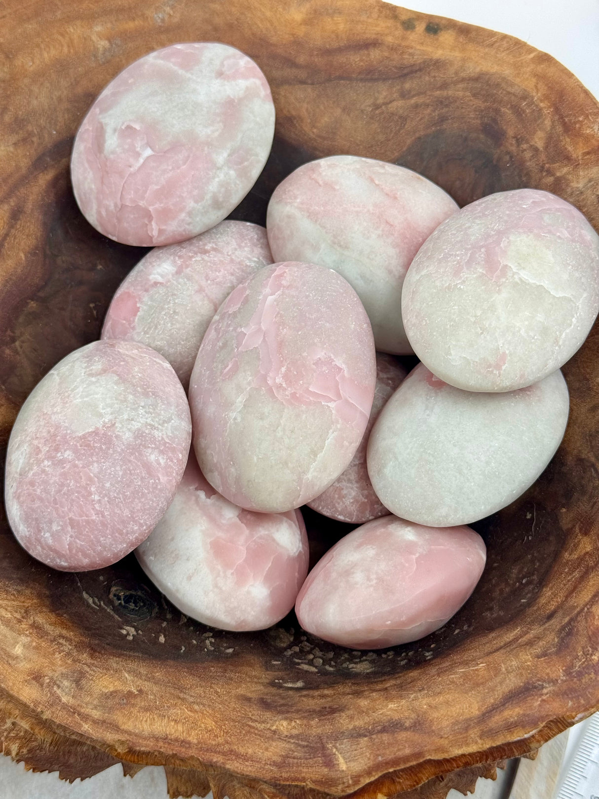 Pink Opal Palm Stone – Stone of Emotional Healing, Love & Inner Peace