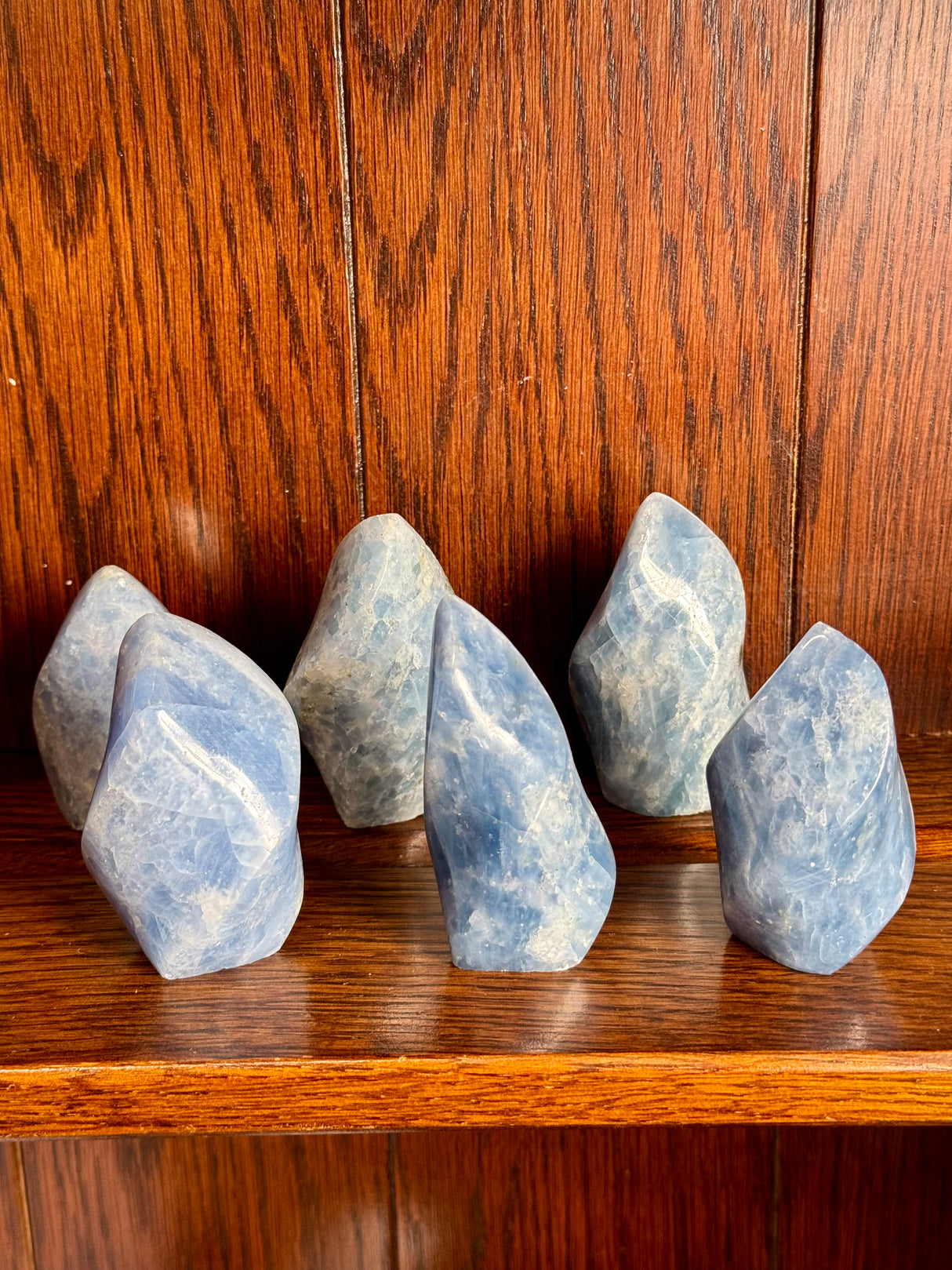 Blue Calcite Flame - “I do not allow outside influences to disturb my inner peace”.