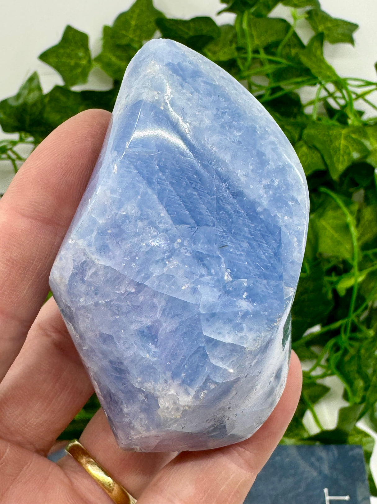 Blue Calcite Flame - “I do not allow outside influences to disturb my inner peace”.