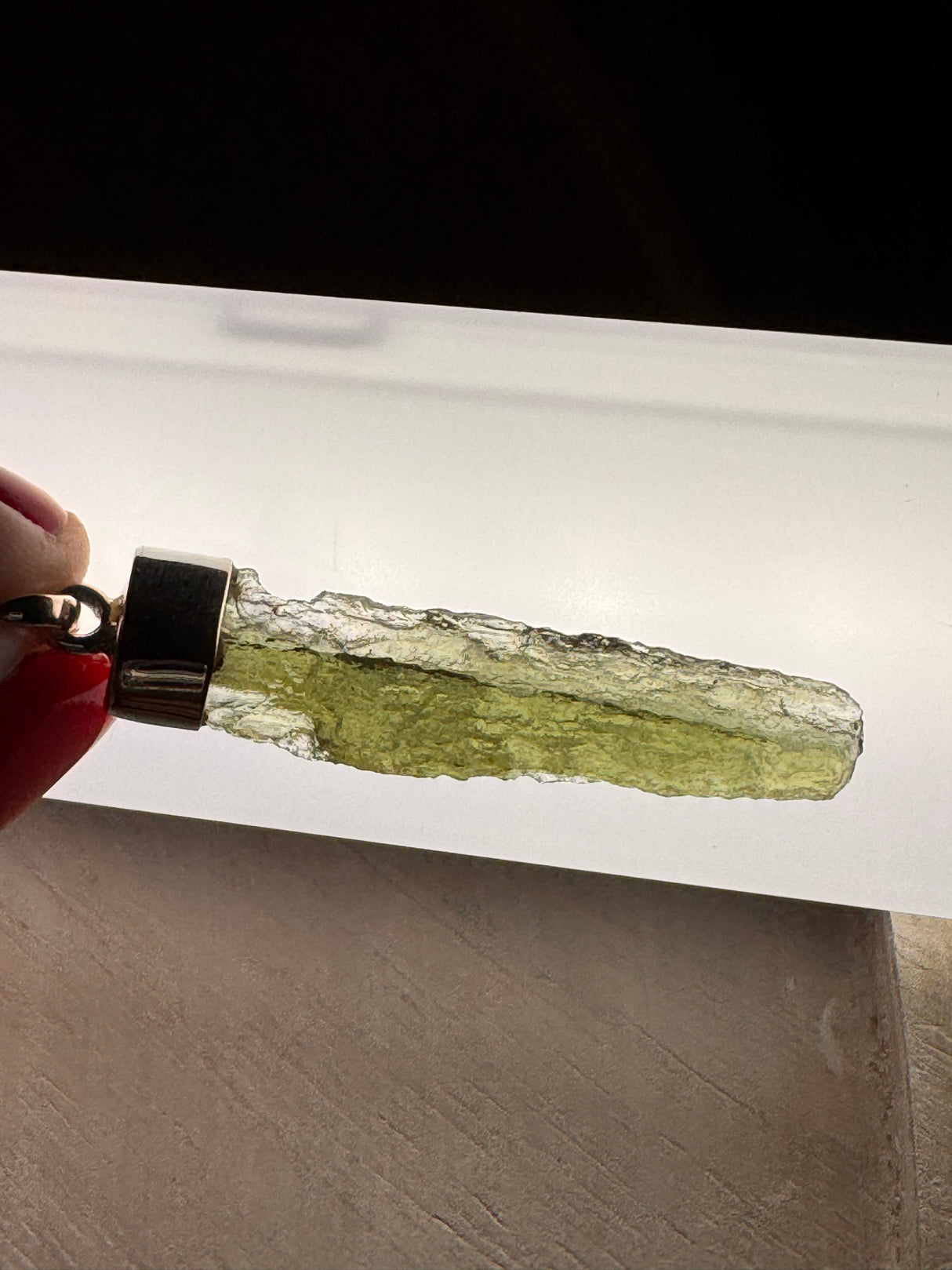 Moldavite Silver Pendant #15 3.48g- Transformation & Protection