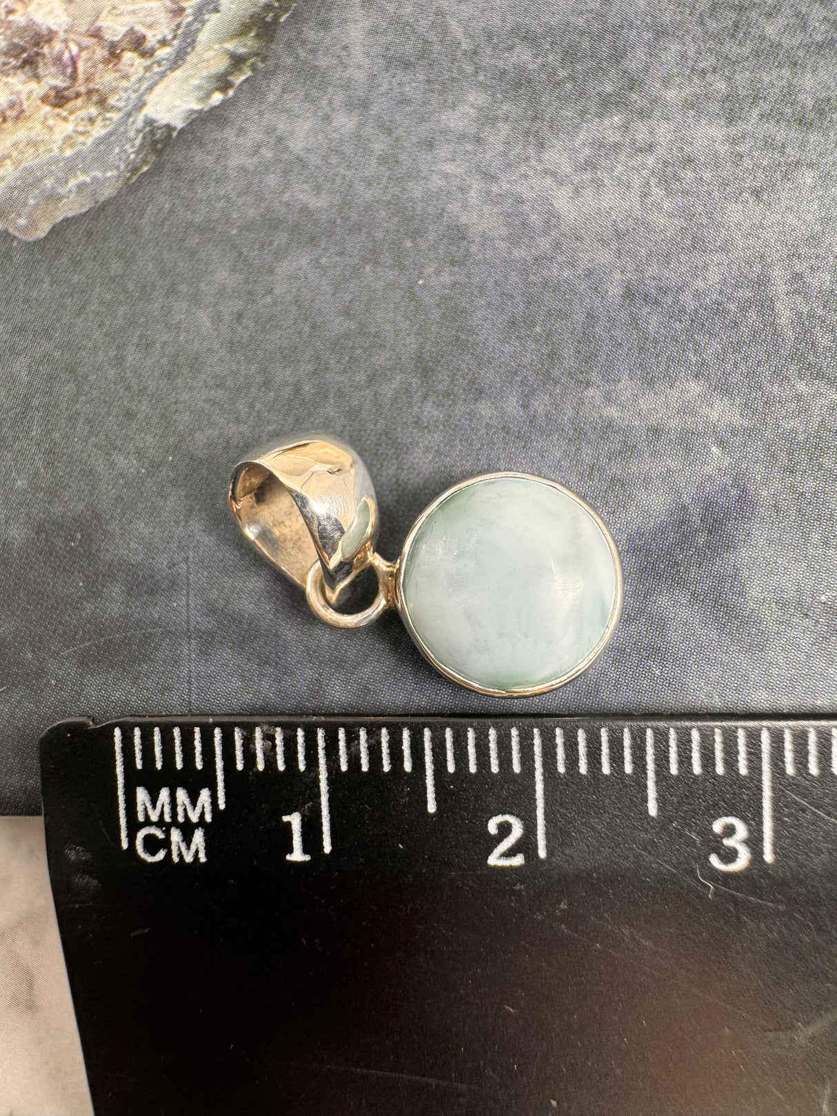 Larimar Silver Pendant & Chain - "I allow myself to express my inner femininity".