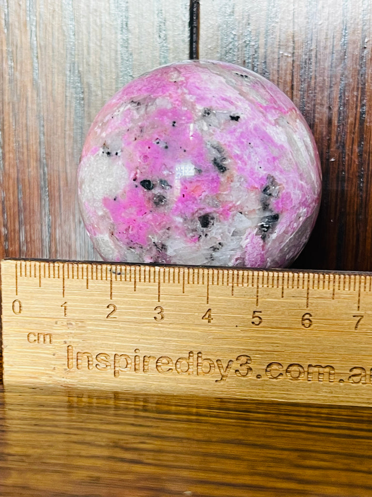 Cobaltoan Calcite Sphere #6 229g - A rare crystal also known as Aphrodite Stone and Salrose Stone