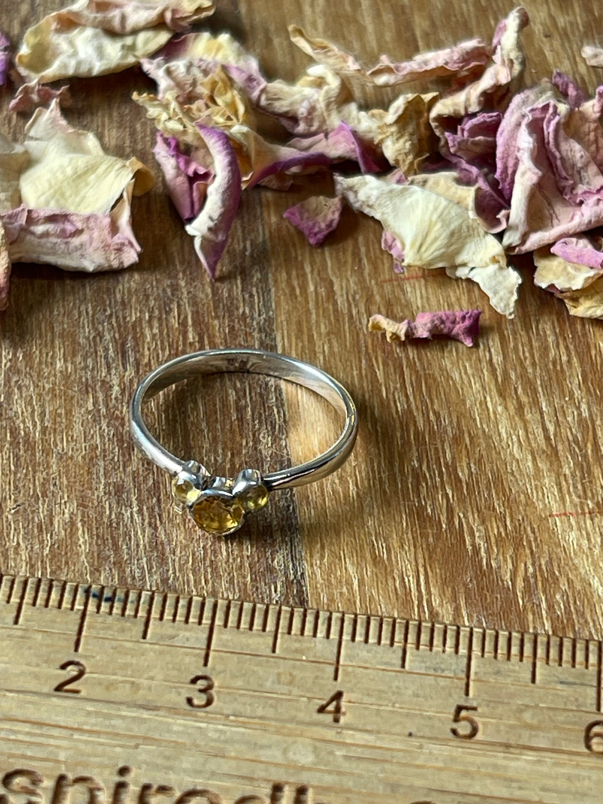 Citrine Silver Ring Size 7 - “I am successful in all areas of life”.