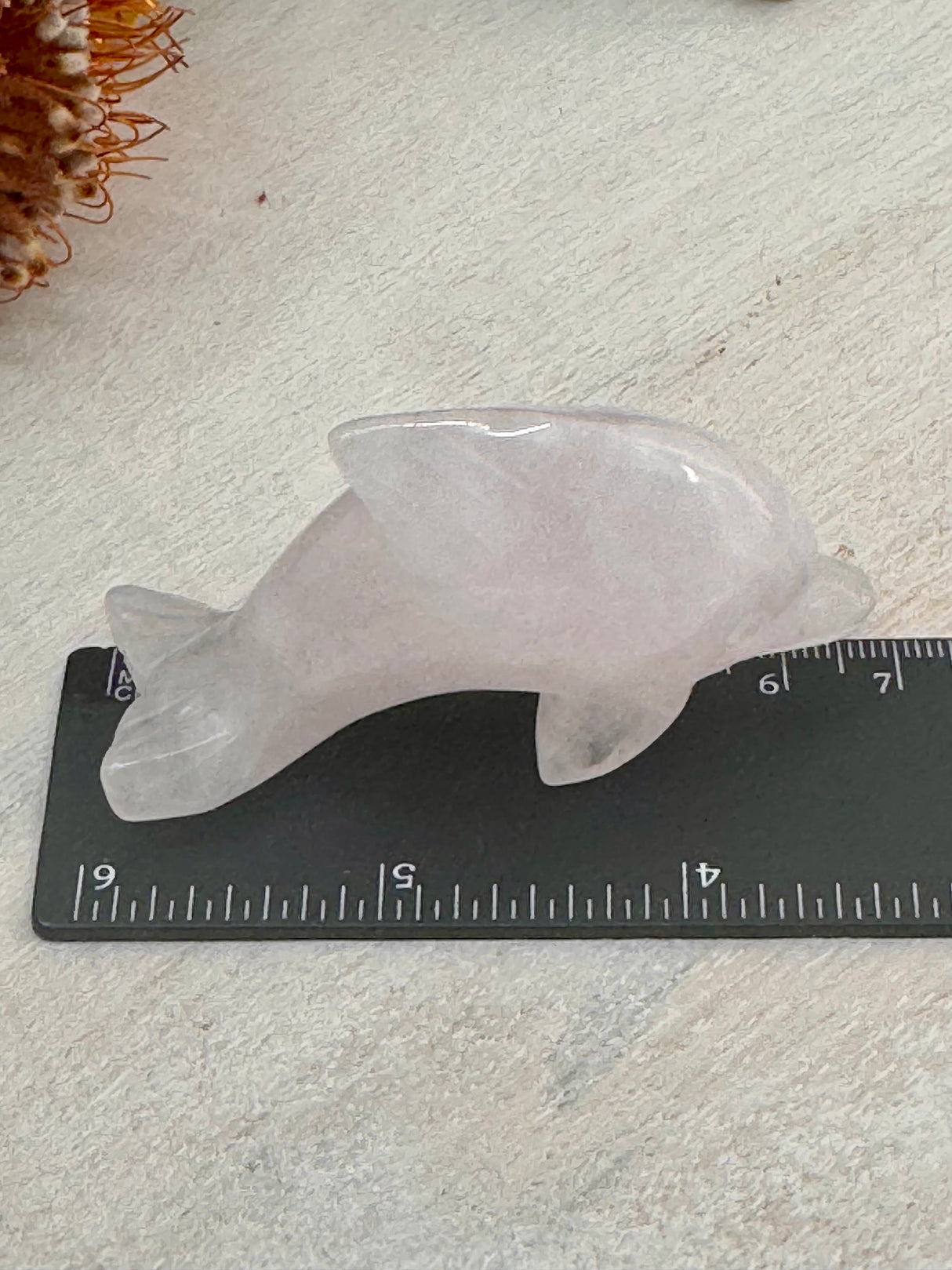 Rose Quartz Dolphin Carving – Crystal of Love & Peace