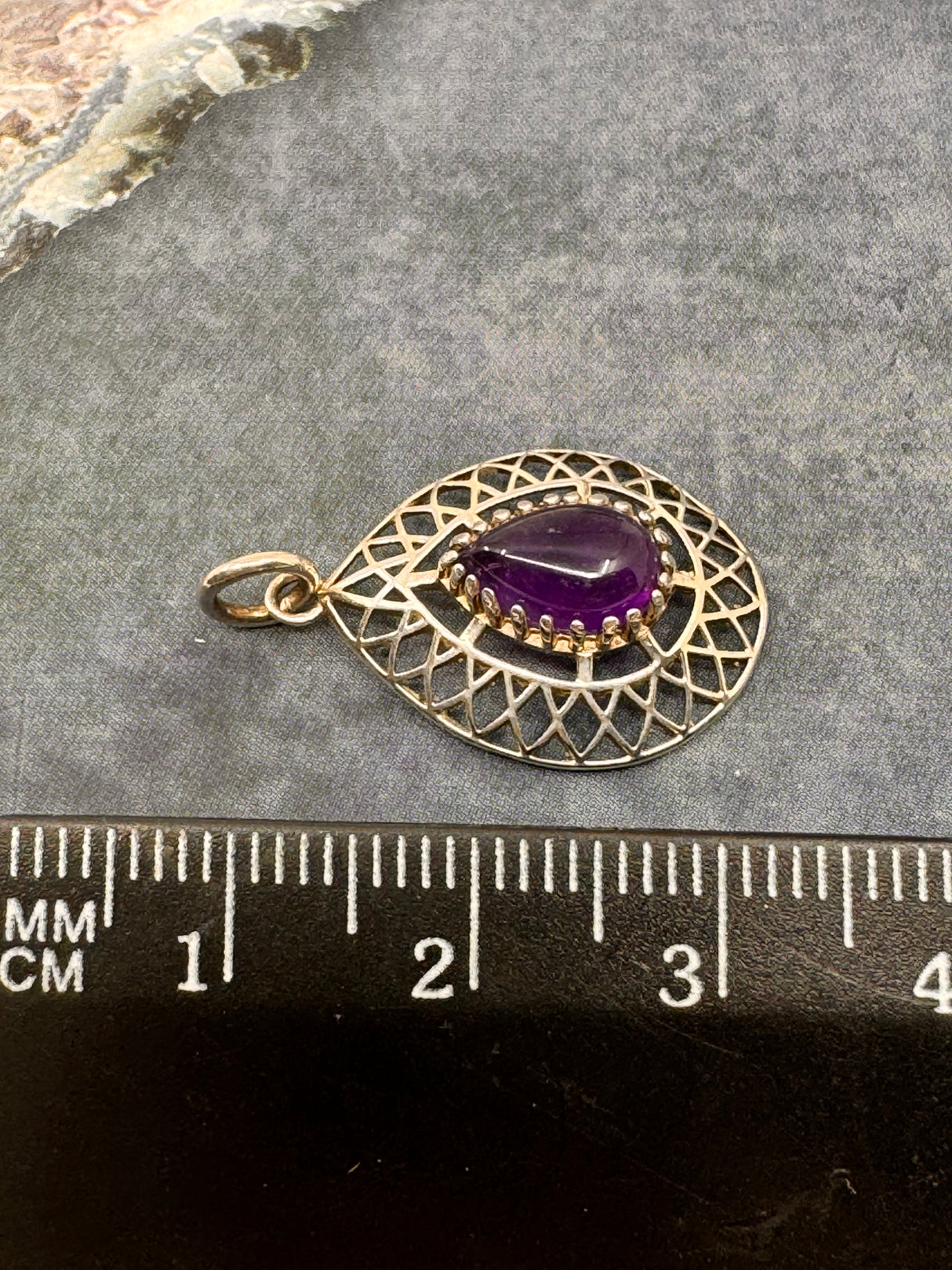 Amethyst Silver Pendant - “I trust my intuition and allow it to guide me each day”