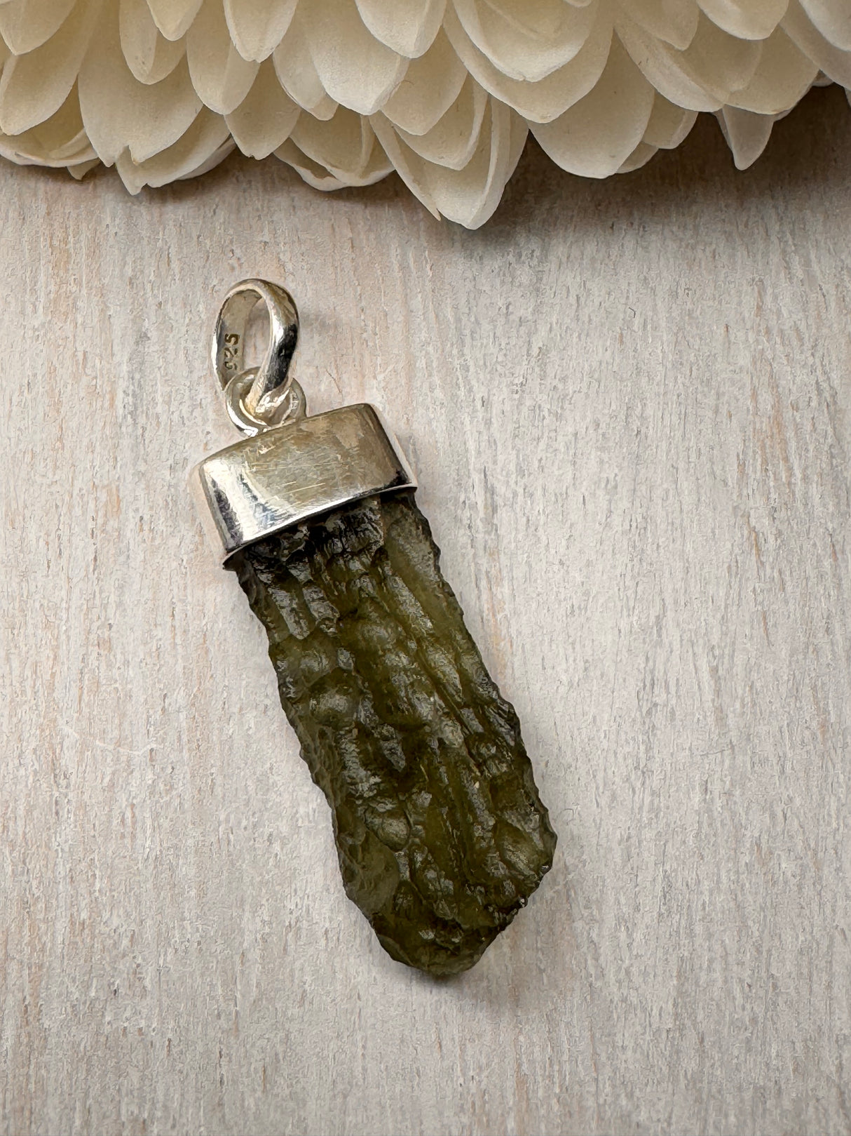 Moldavite Silver Pendant #14 2.68g- Transformation & Protection