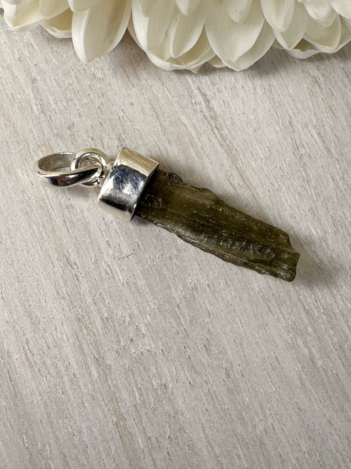 Moldavite Silver Pendant #6 1.46g- Transformation & Protection