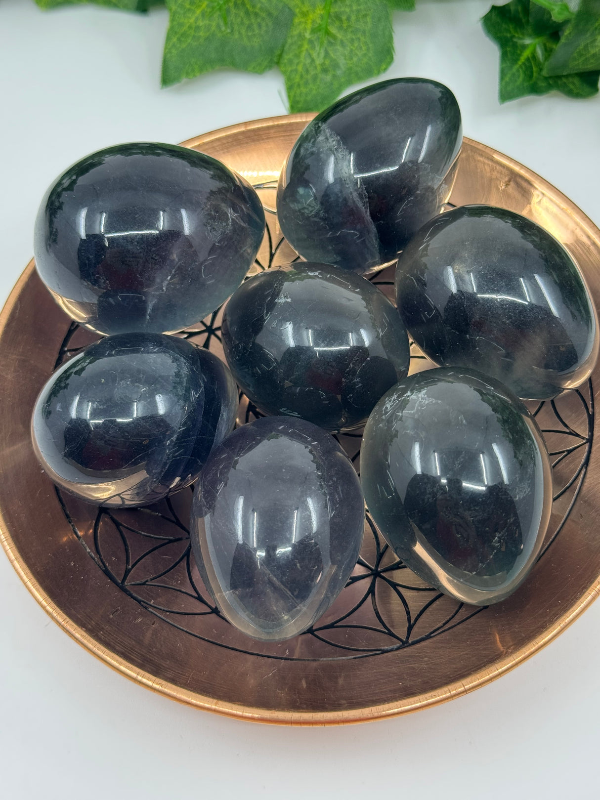 Rainbow Fluorite Egg - “I am organised and disciplined in all areas of my life”.