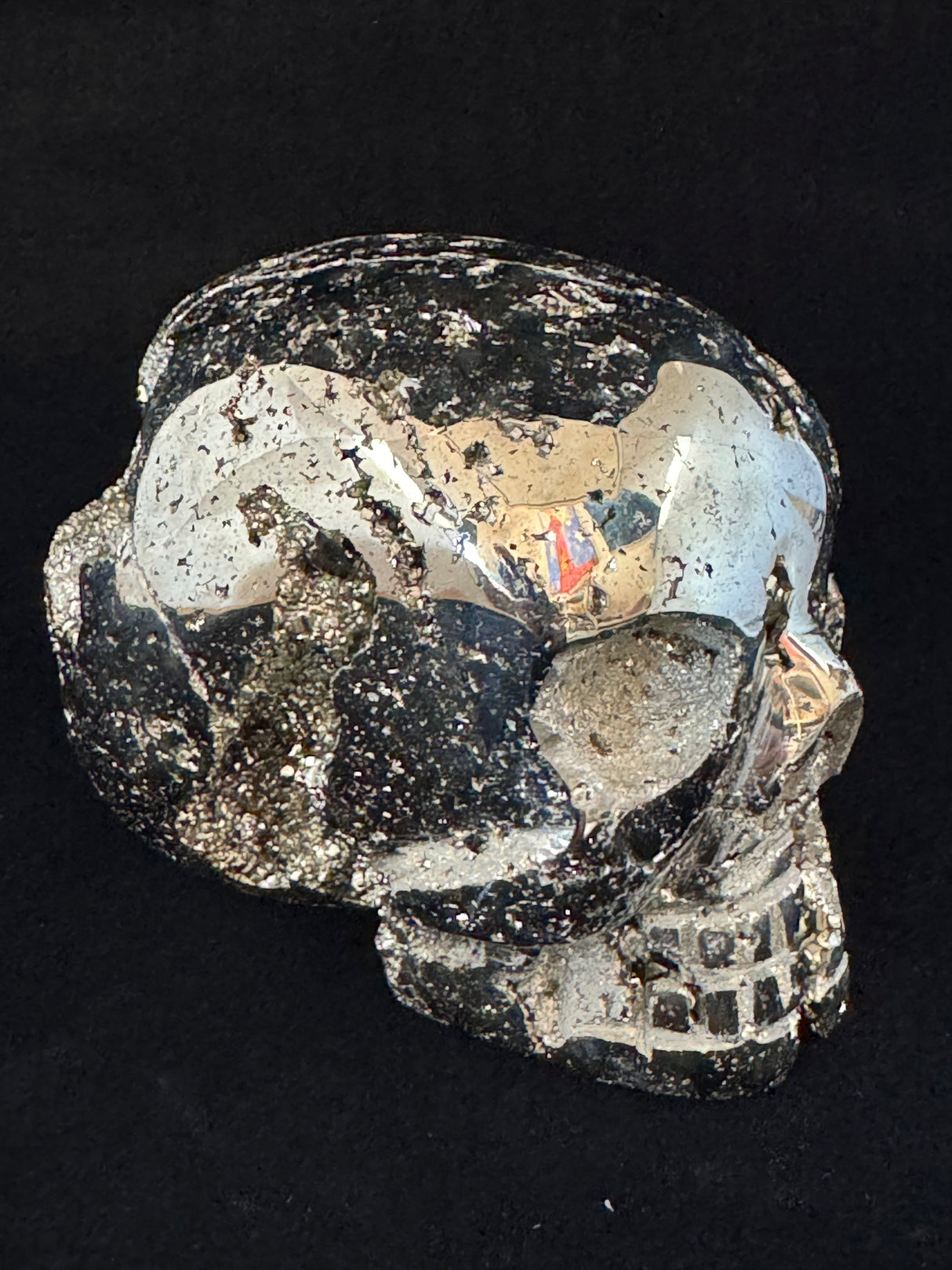 Pyrite Skull Carving #1 - 1.64kilos - Protection & Energy