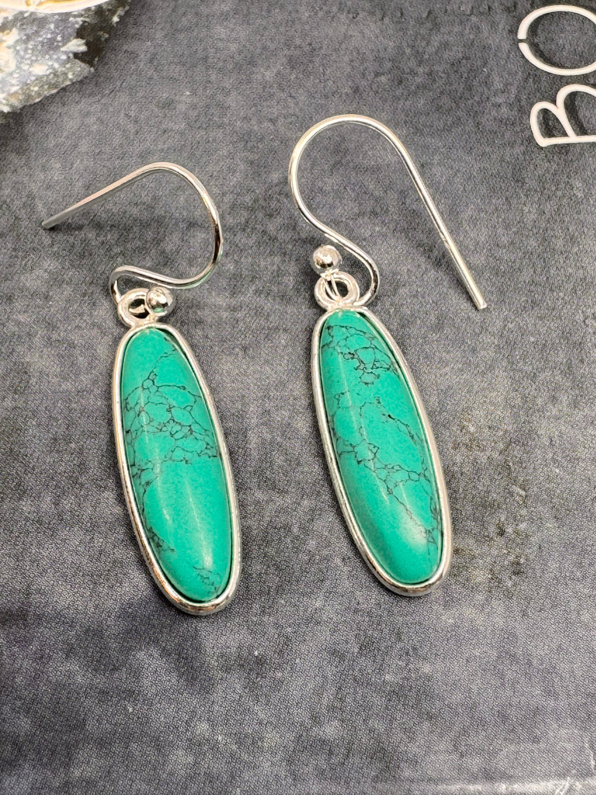 Turquoise Tibet Silver Earrings - "I express myself from a place of calmness, love, and truth."