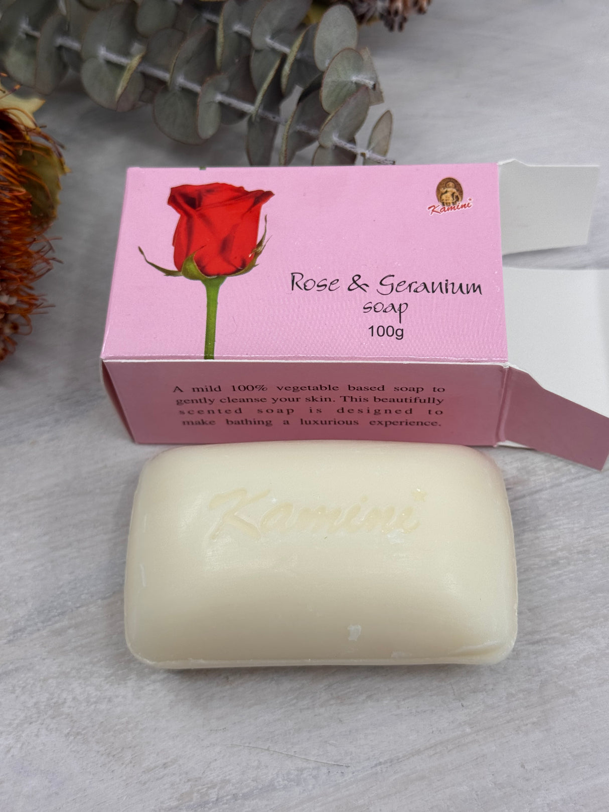 Kamini Rose & Geranium Soap – Balancing & Uplifting