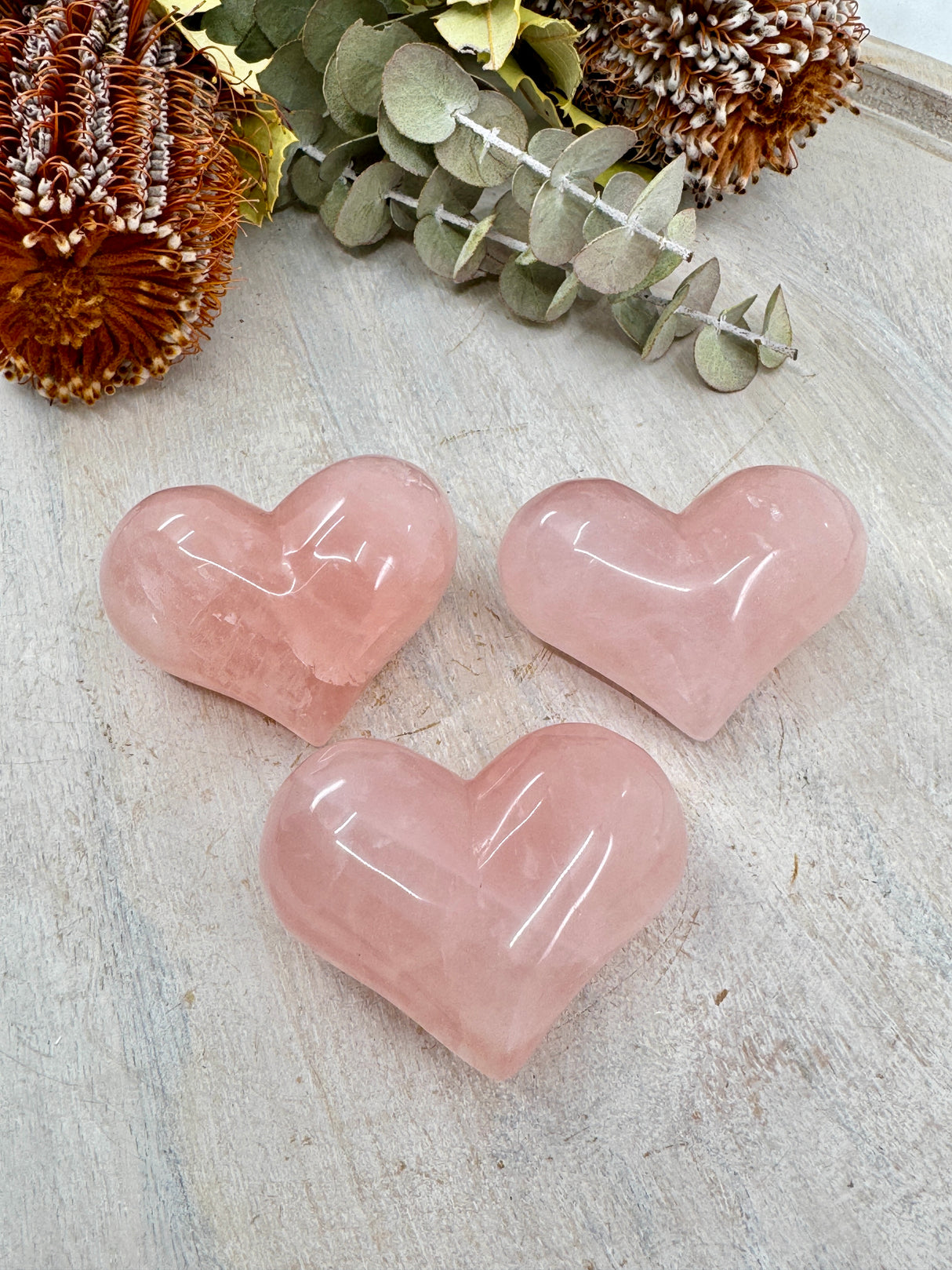 Rose Quartz Puffy Heart 120g (6x4.3cm) – Stone of Love, Compassion & Emotional Healing