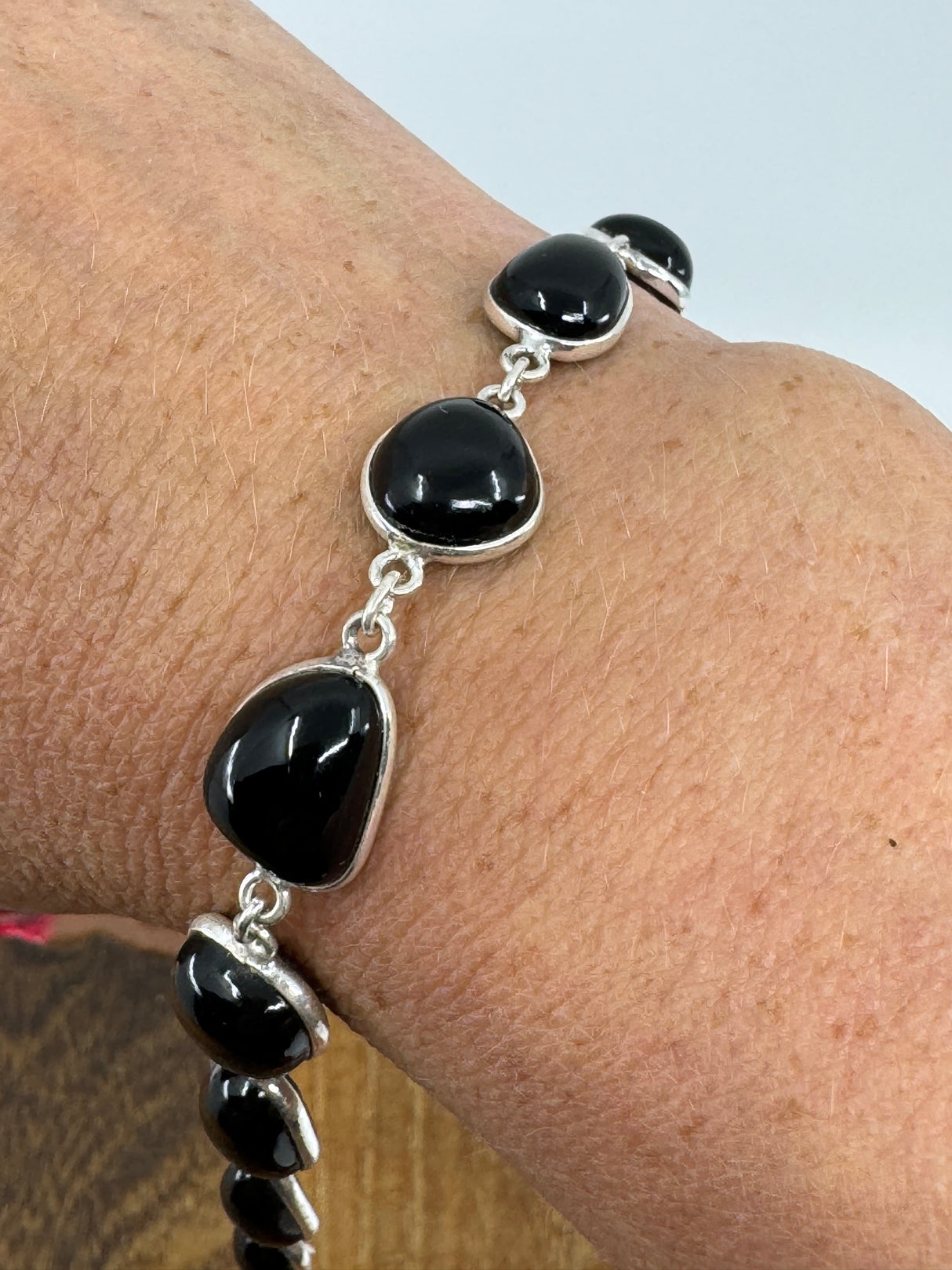 Black Onyx Sterling Silver Bracelet | Protection & Grounding