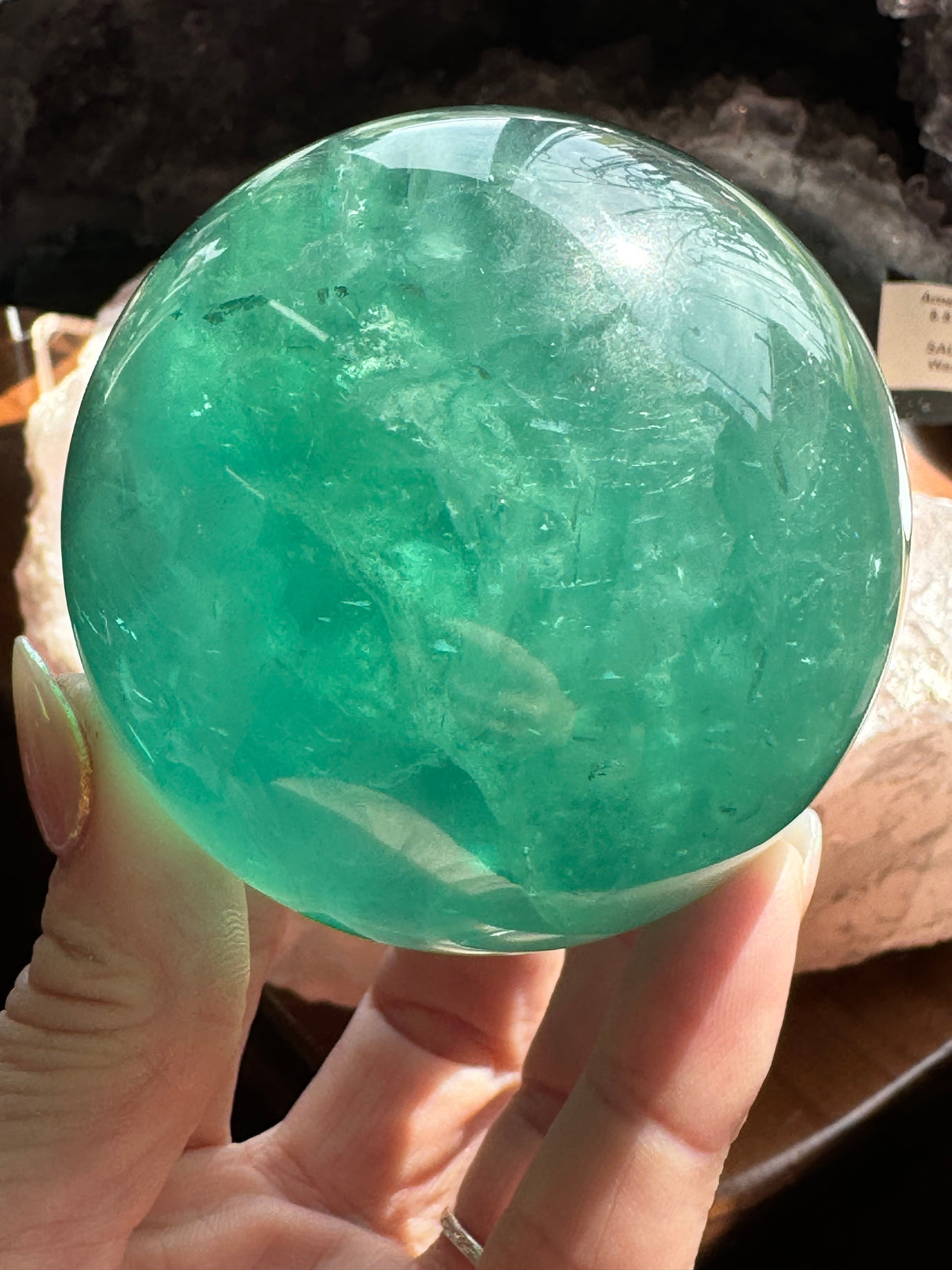 Green Fluorite Sphere #2 592g- Concentration
