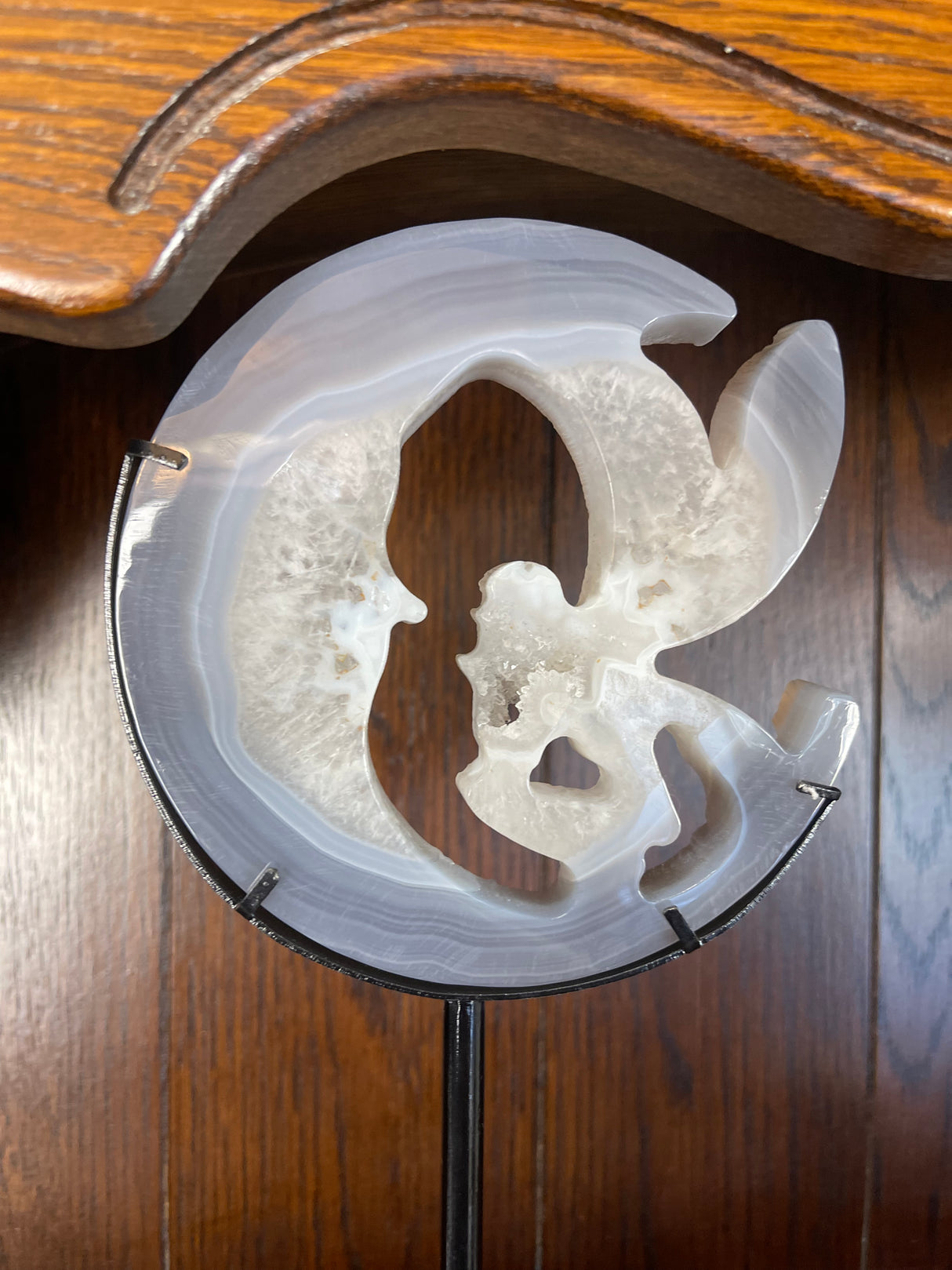 Blue Agate Druzy Fairy 30cm- "I am at peace with myself and the world around me."