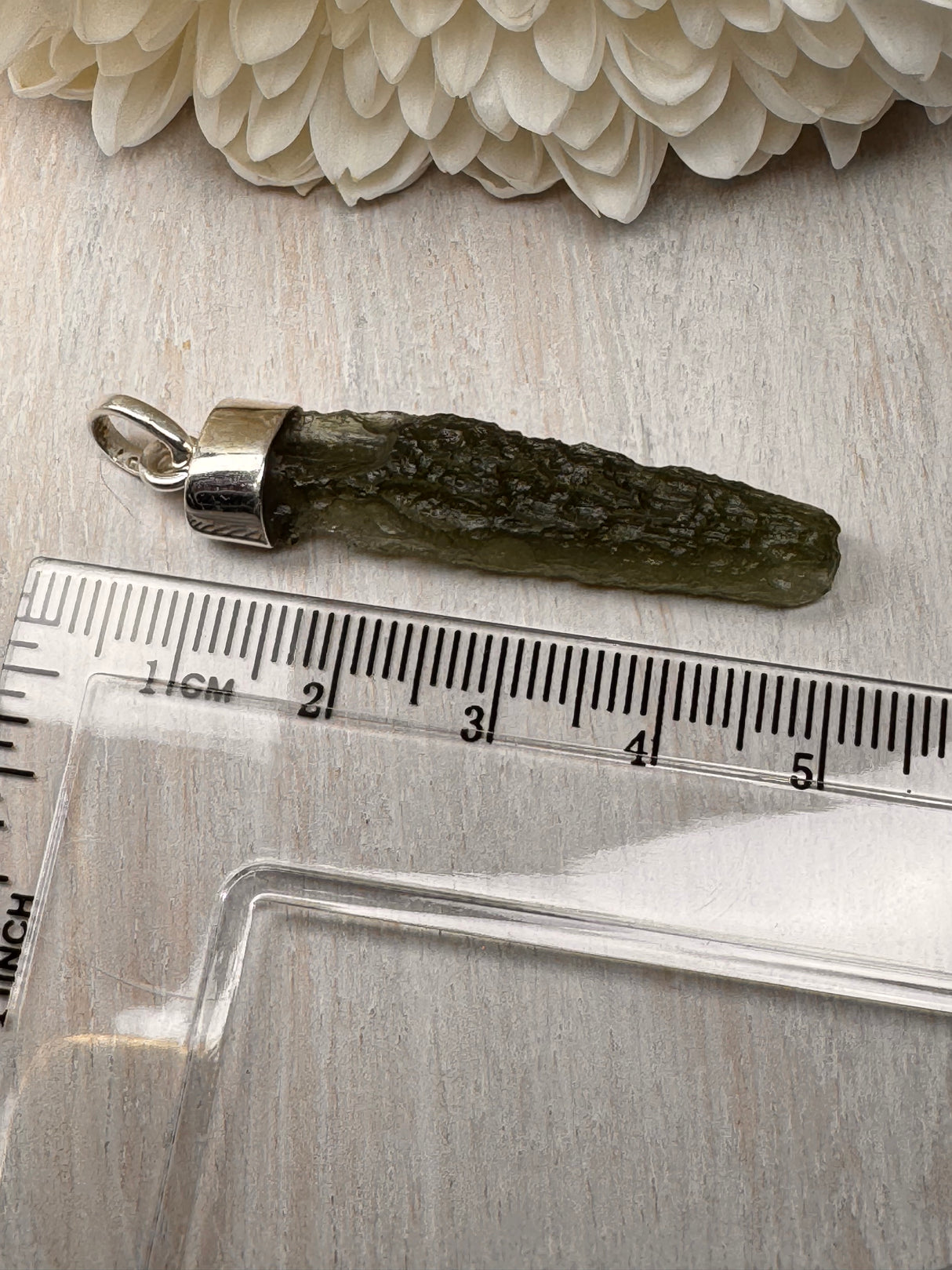 Moldavite Silver Pendant #15 3.48g- Transformation & Protection