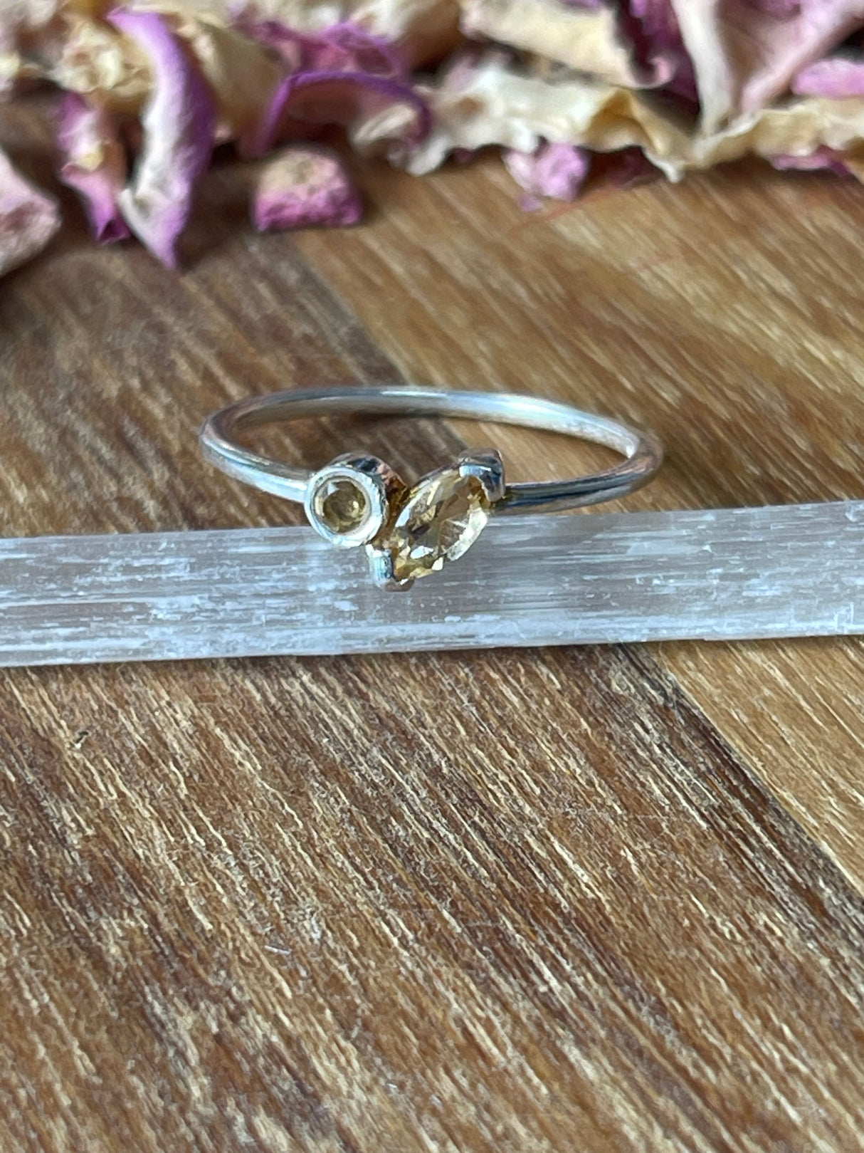 Citrine Silver Ring Size 7 - “I am successful in all areas of life”.