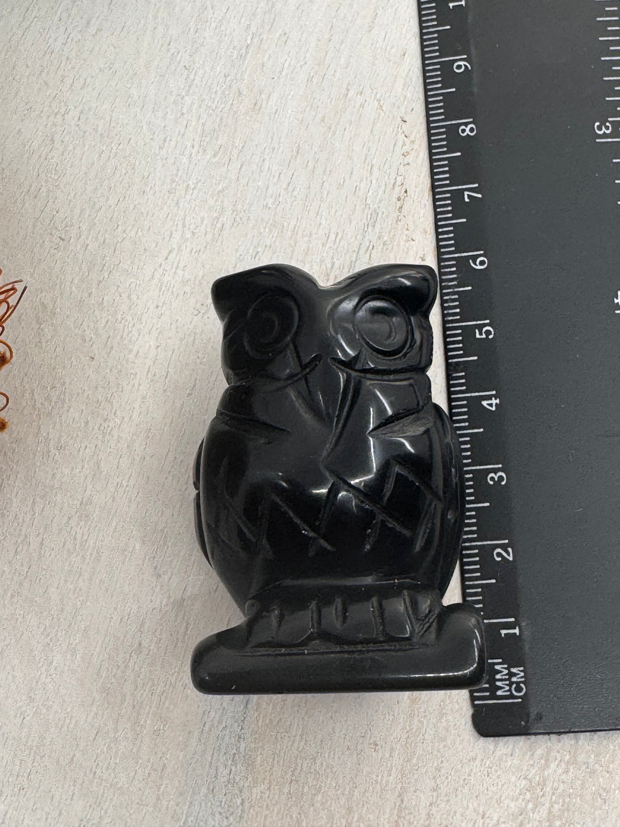 Black Obsidian Owl Carving – Crystal of Protection & Truth