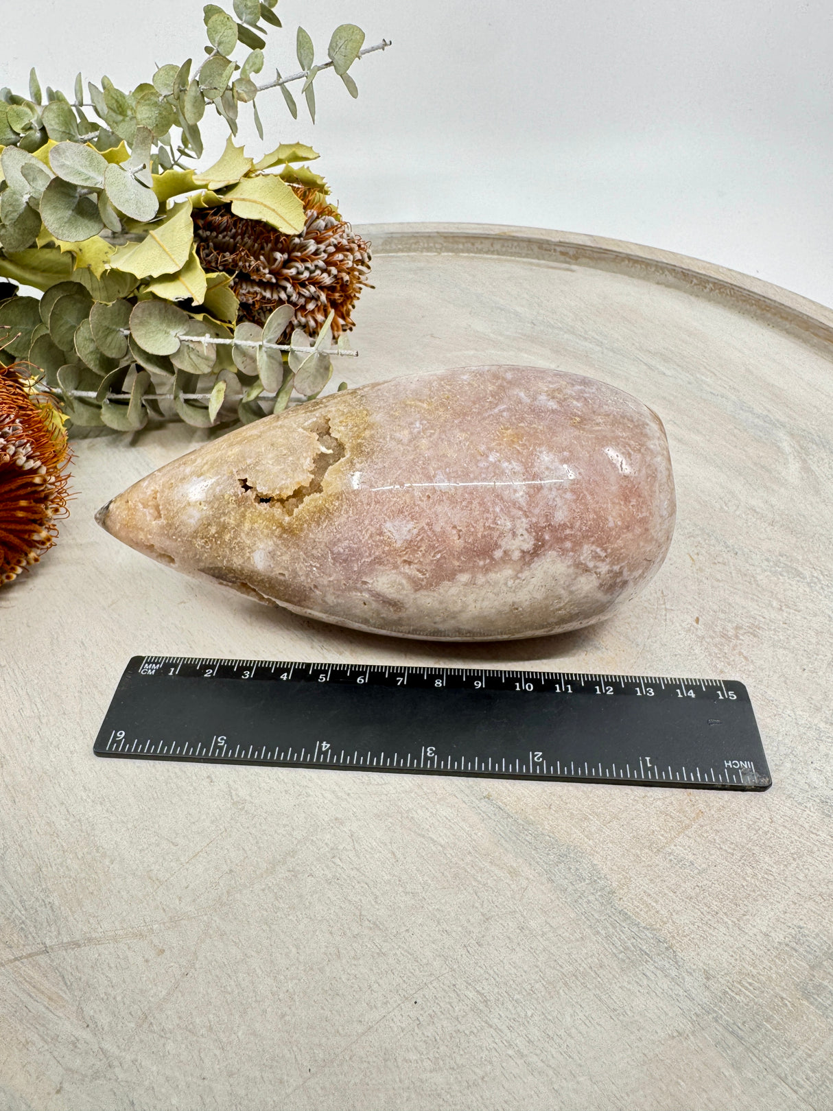 Pink Amethyst Freeform 855g - “ I am a strong and loving person”.