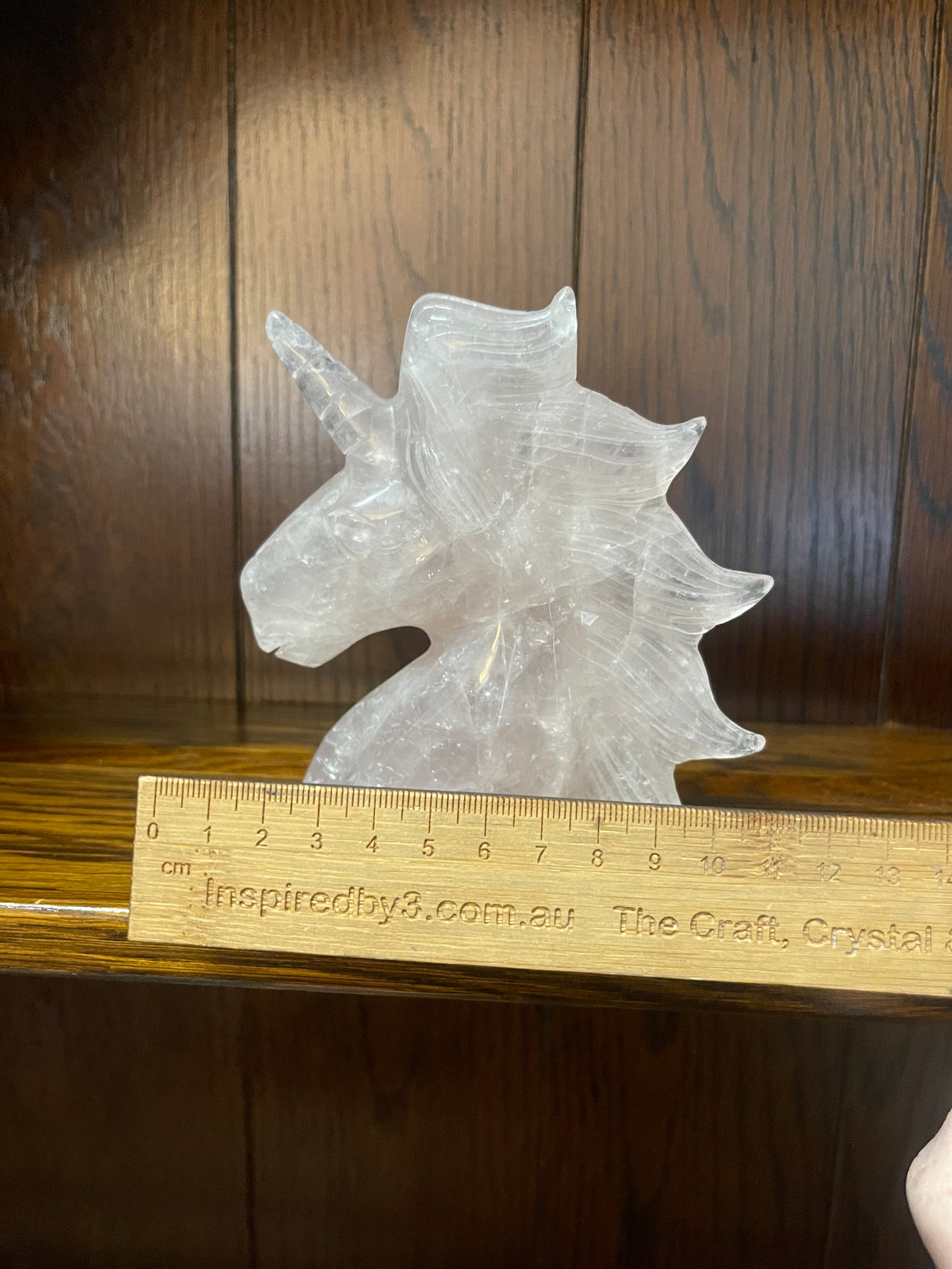 Rose Quartz Unicorn Carving 413g - “I radiate love, beauty, confidence and grace”.