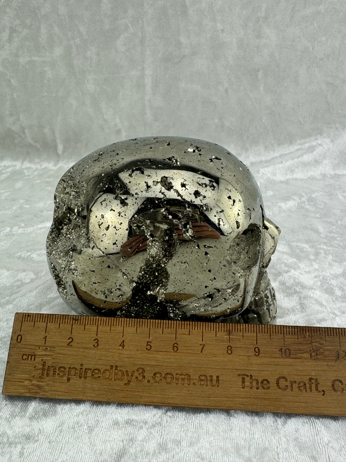 Pyrite Skull Carving #1 - 1.64kilos - Protection & Energy